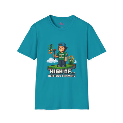 Altitude Farming Graphic T-Shirt, Fun Unisex Tee for Gamers, Perfect Gift for Farmers, Birthday, or Casual Wear