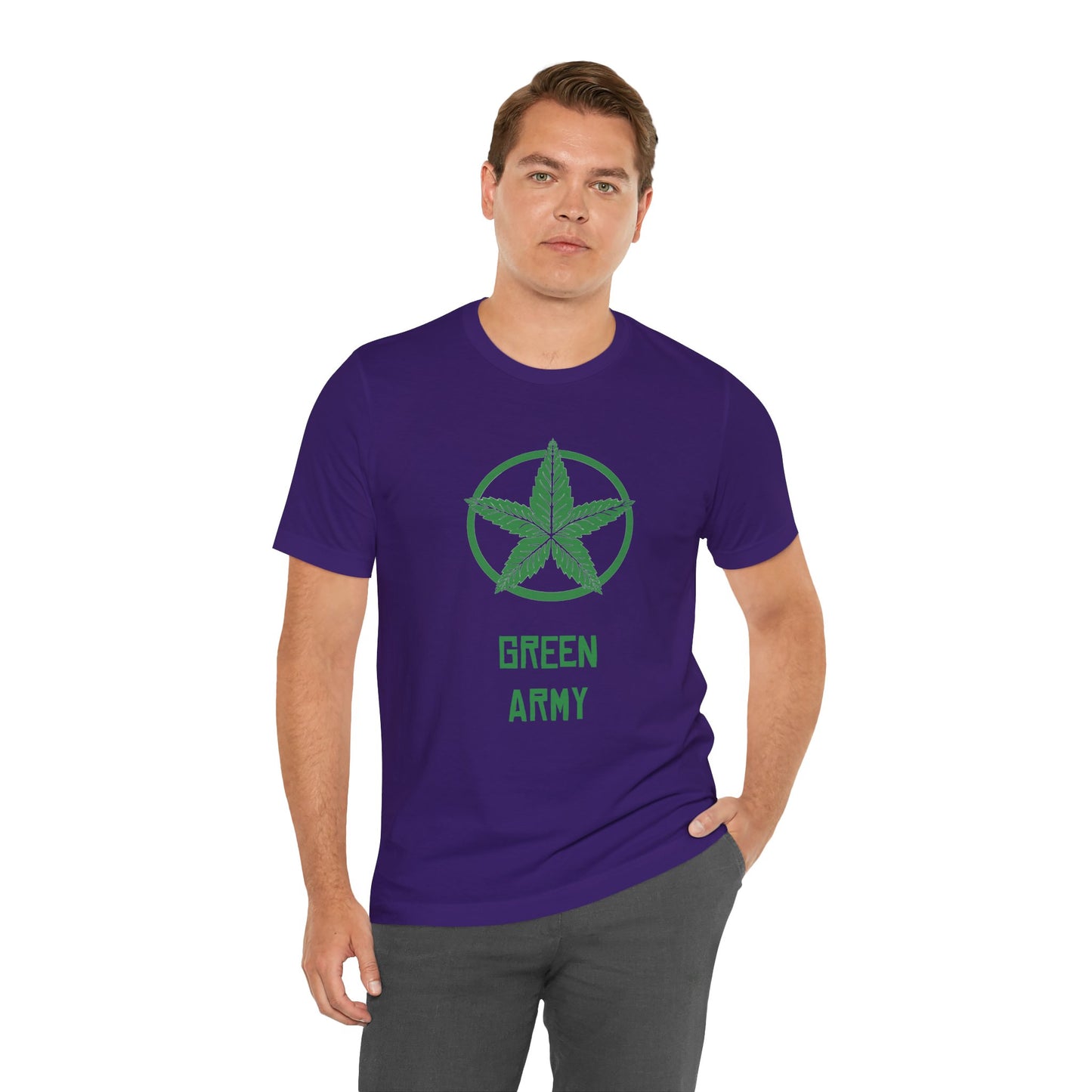 Green Army Star Unisex Jersey Short Sleeve Tee