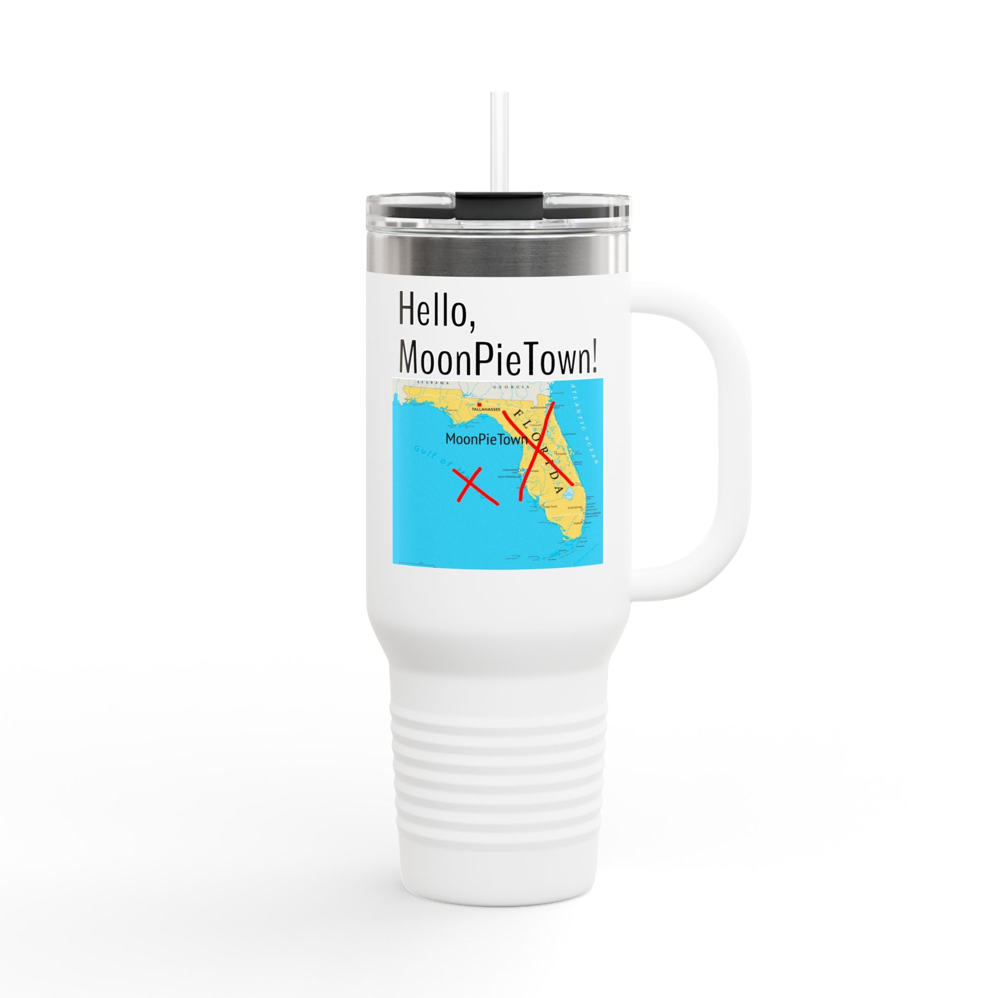 MoonPieTown Insulated Travel Mug - 40oz, Perfect for Coffee Lovers & Adventurers!