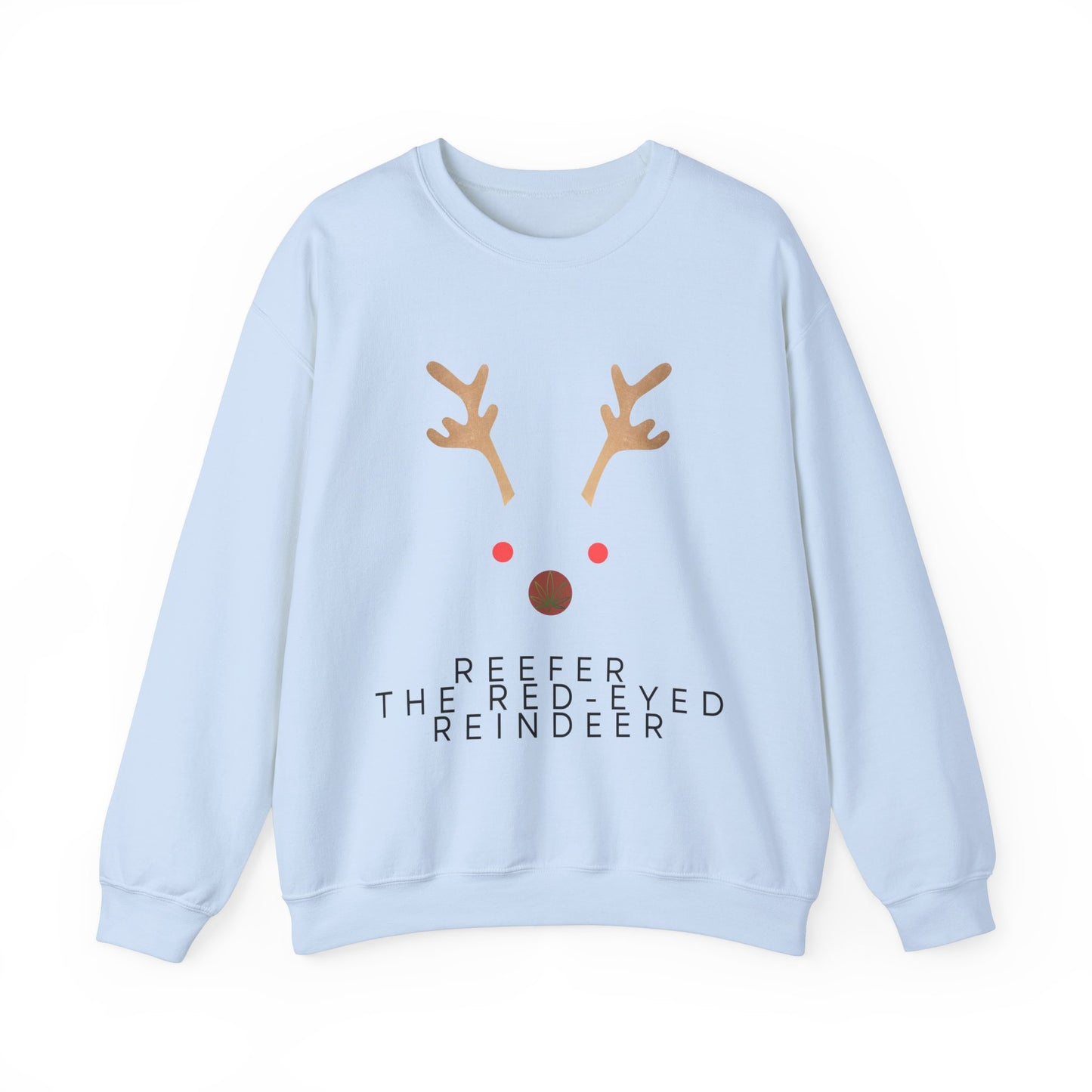 Red Eyed Reindeer Unisex Heavy Blend Crewneck Sweatshirt