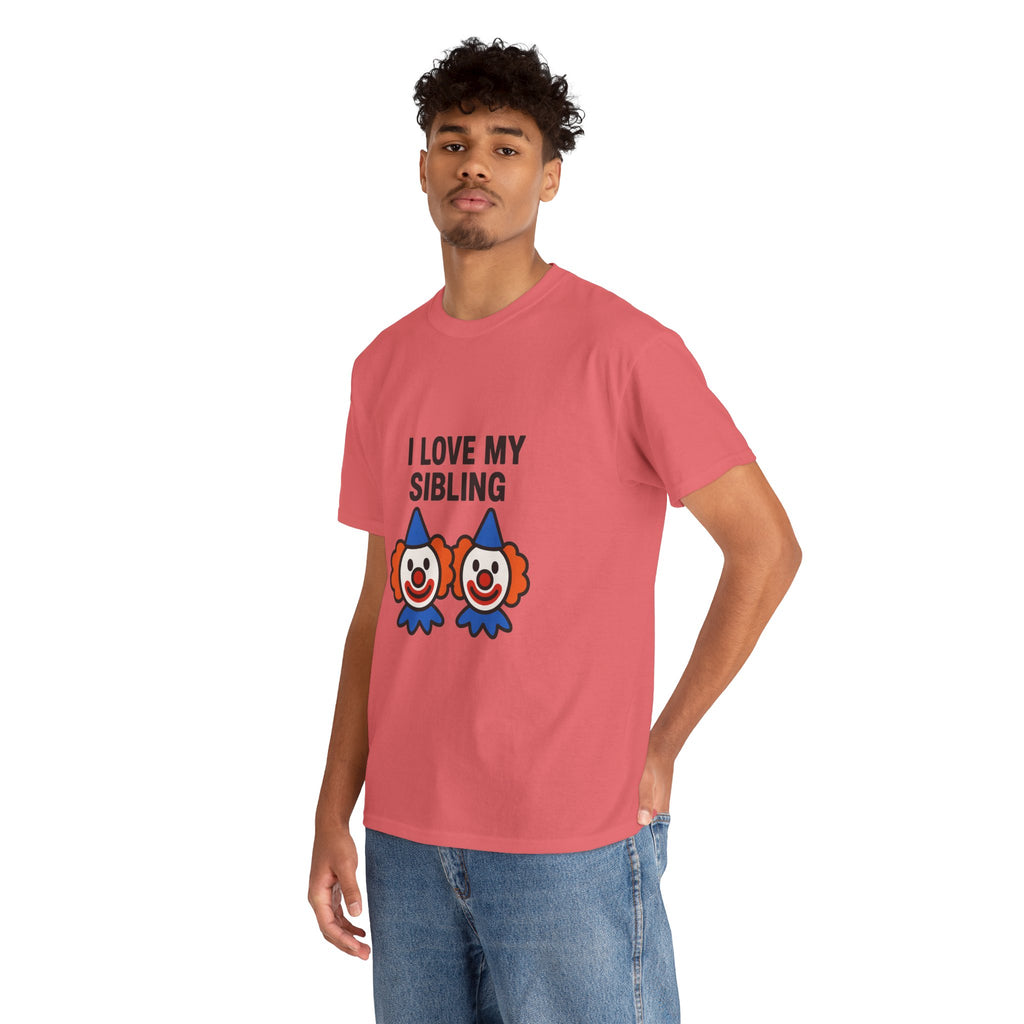 Funny Clown Sibling Love Unisex Cotton Tee