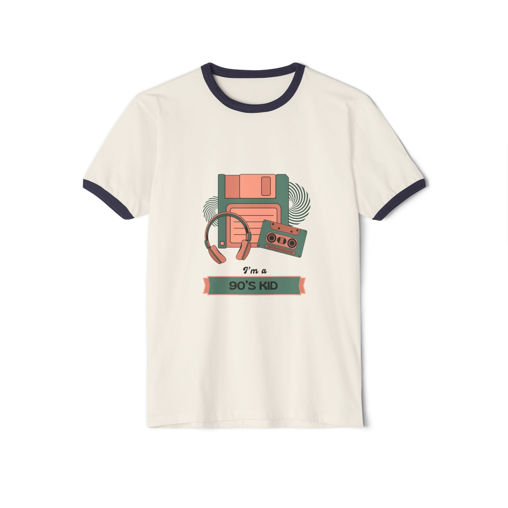 90's Kid Unisex Cotton Ringer T-Shirt - Retro Style Tee for Nostalgic Vibes