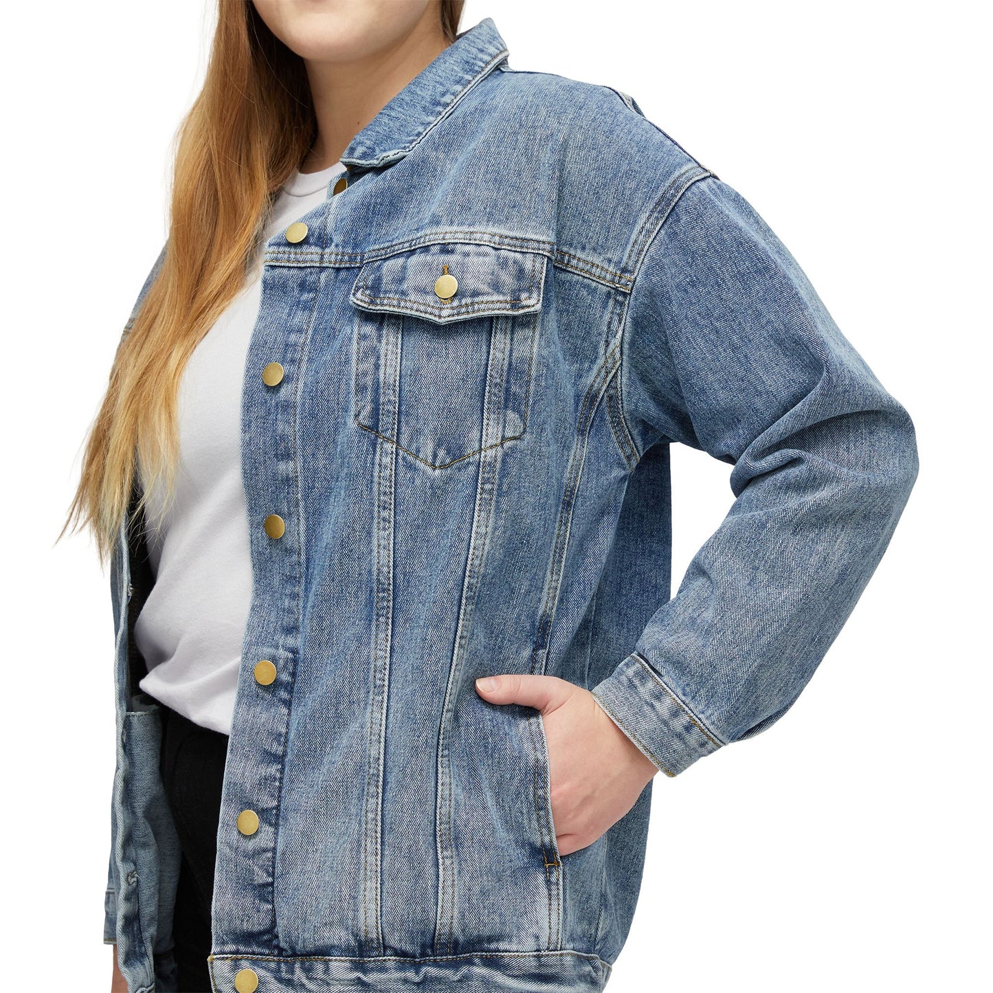 Martian Polaroid Women's Denim Jacket - Vintage Style Outerwear