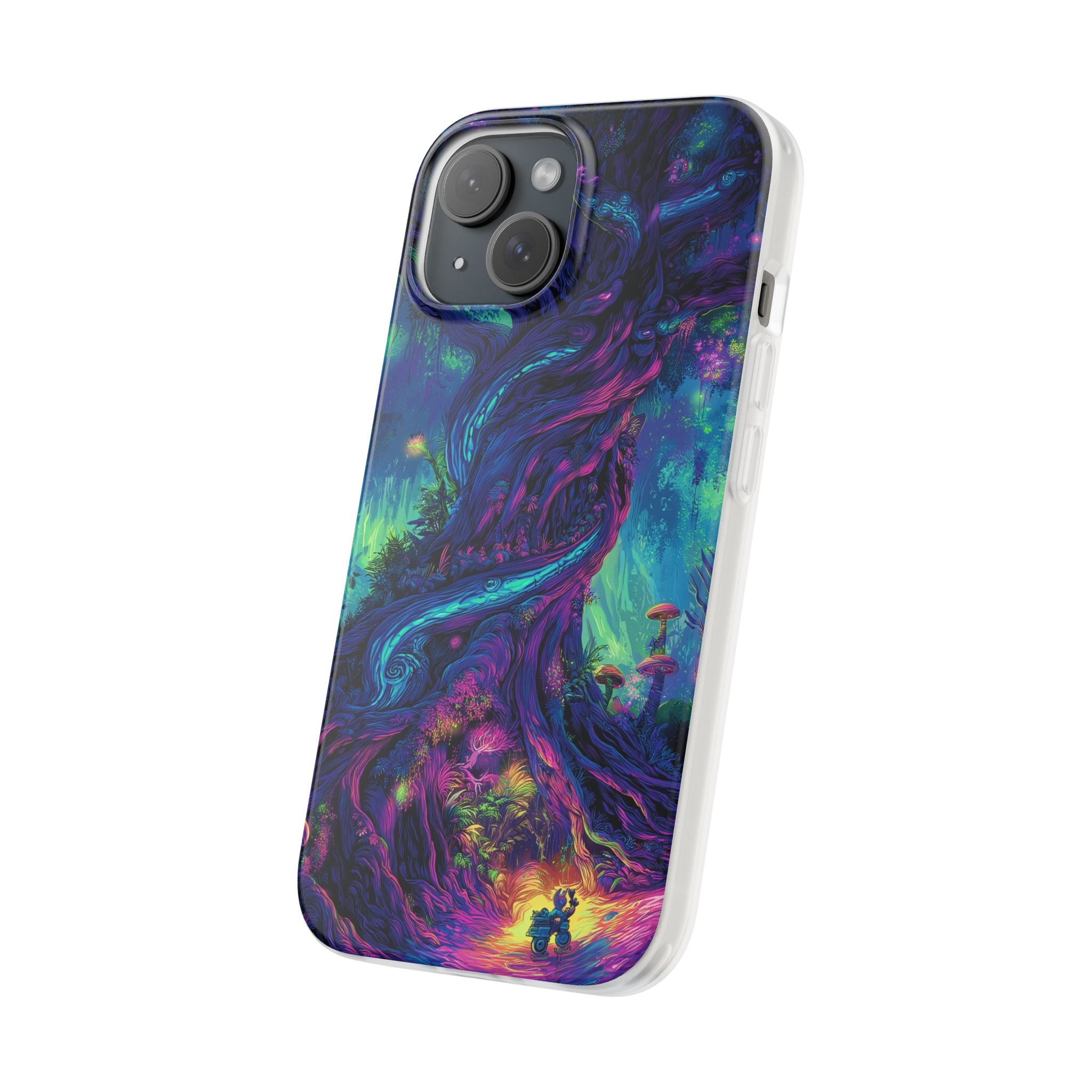 Psychedelic Tree Vibrant Fantasy Flexi Case - Enchanted Forest Design
