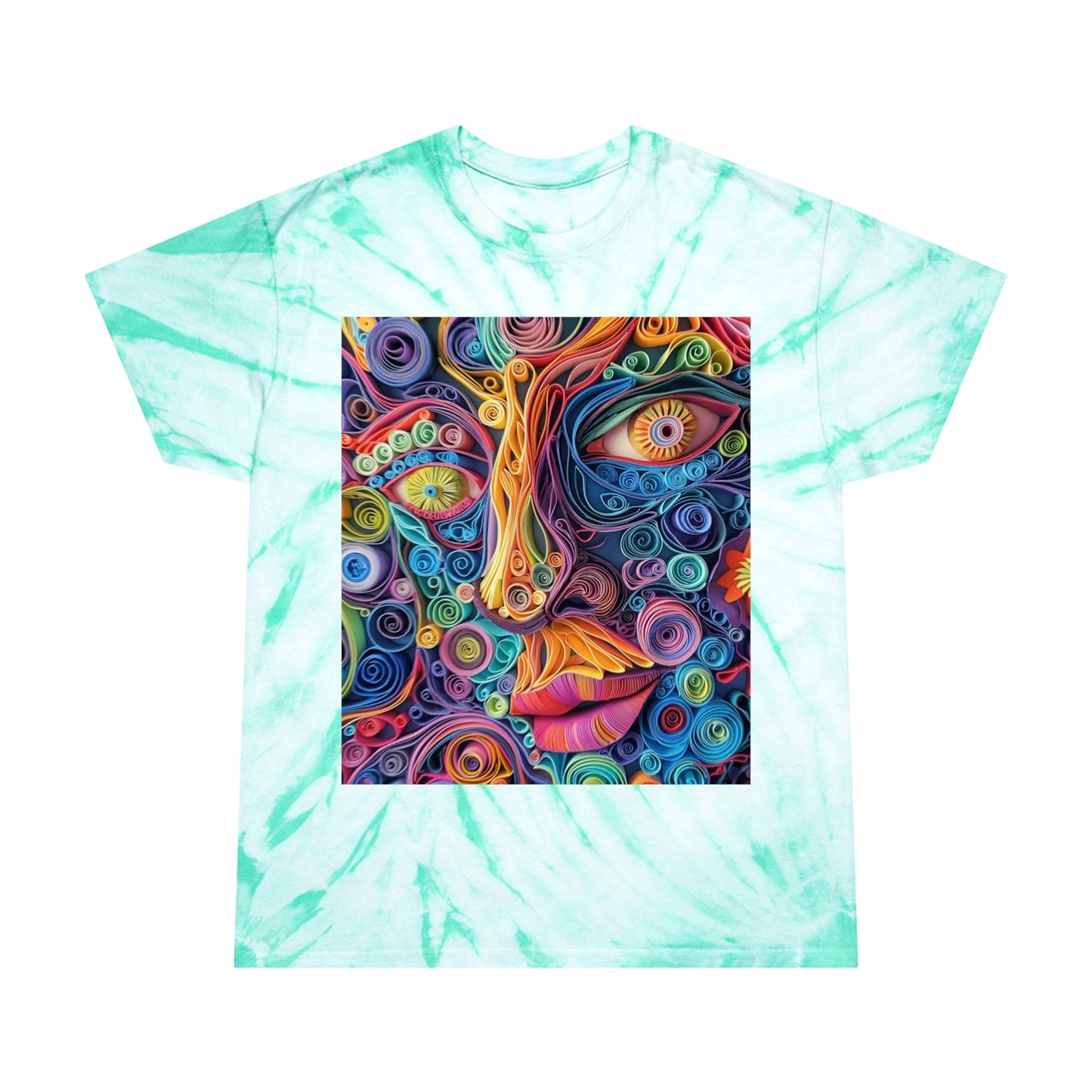 Paper Face Tie-Dye Tee, Cyclone