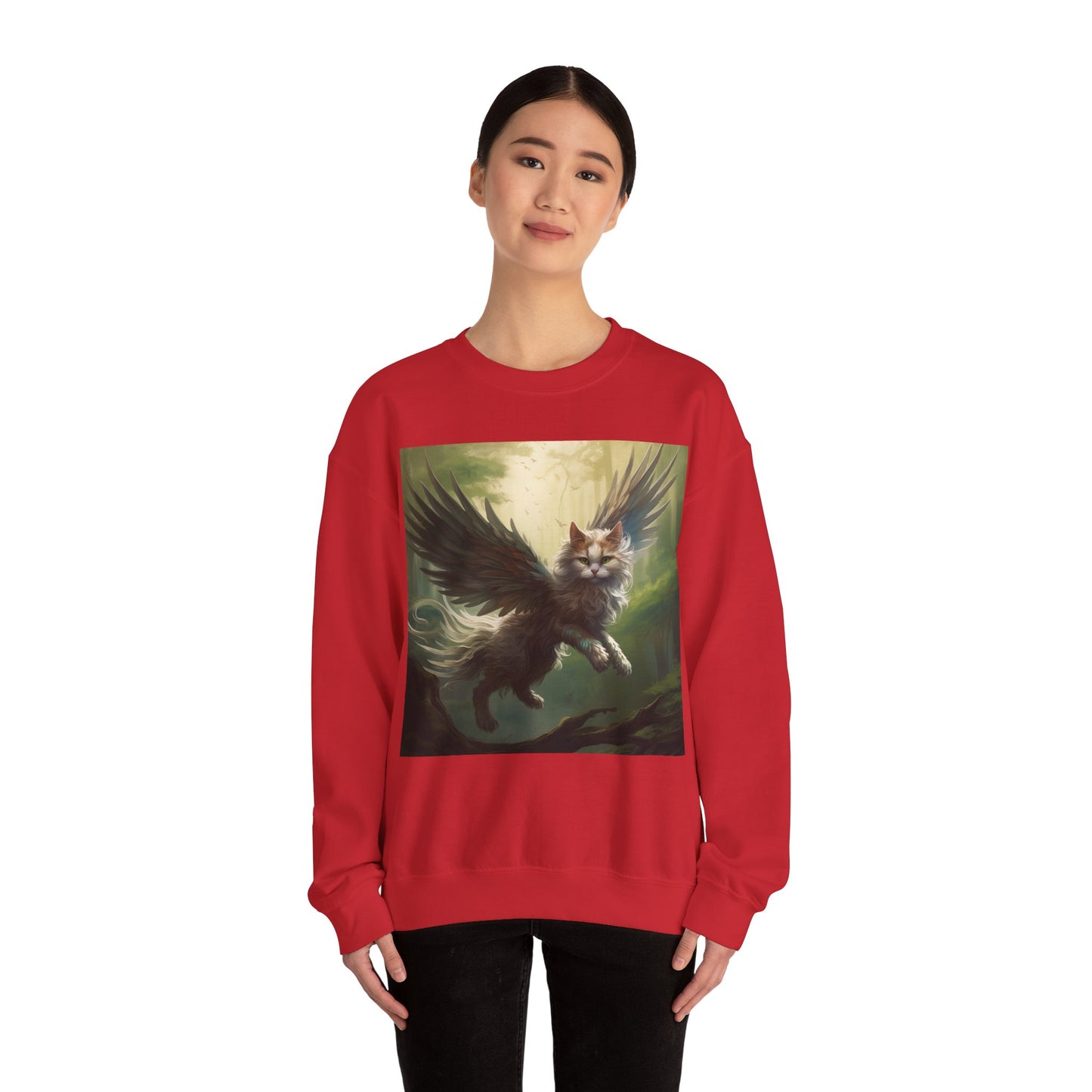 Fantasy Cat Unisex Heavy Blend Crewneck Sweatshirt