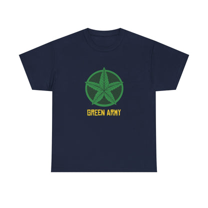Green Army Star Logo Unisex Heavy Cotton Tee