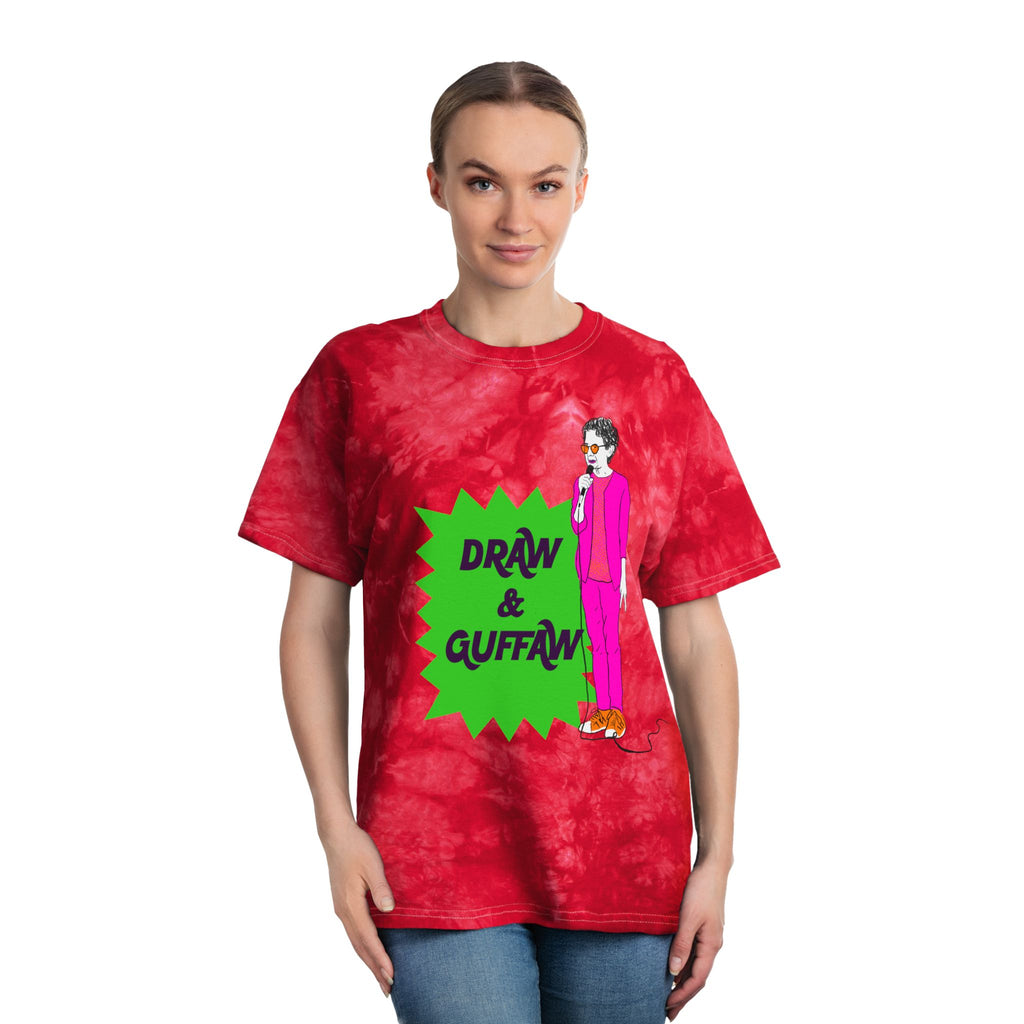 Draw and Guffaw Tie-Dye Tee, Crystal
