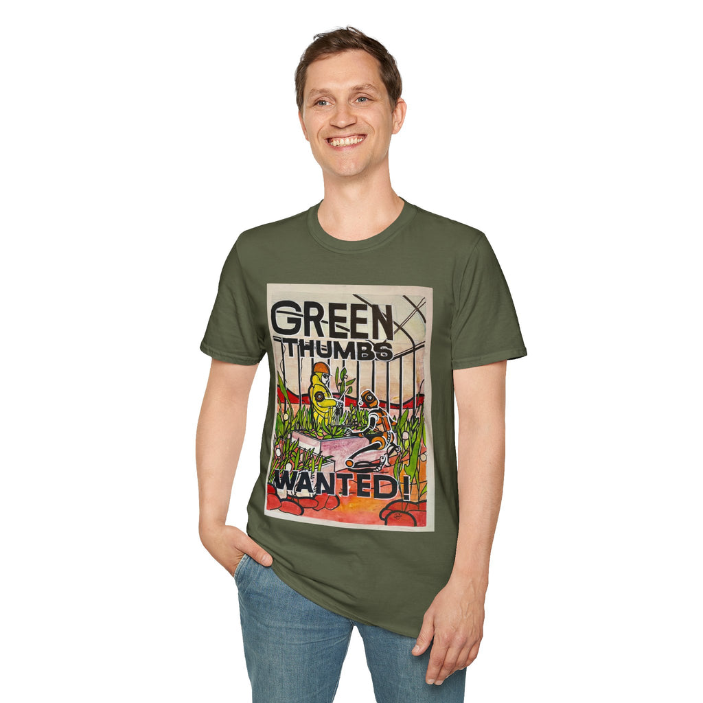Martian Green Thumbs Unisex Softstyle T-Shirt