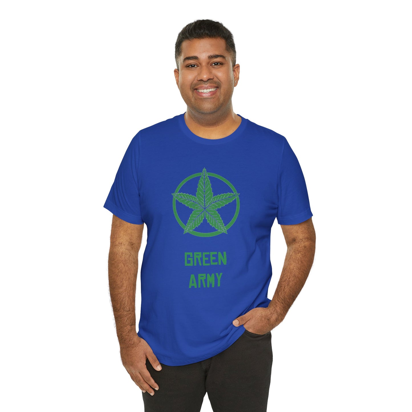 Green Army Star Unisex Jersey Short Sleeve Tee