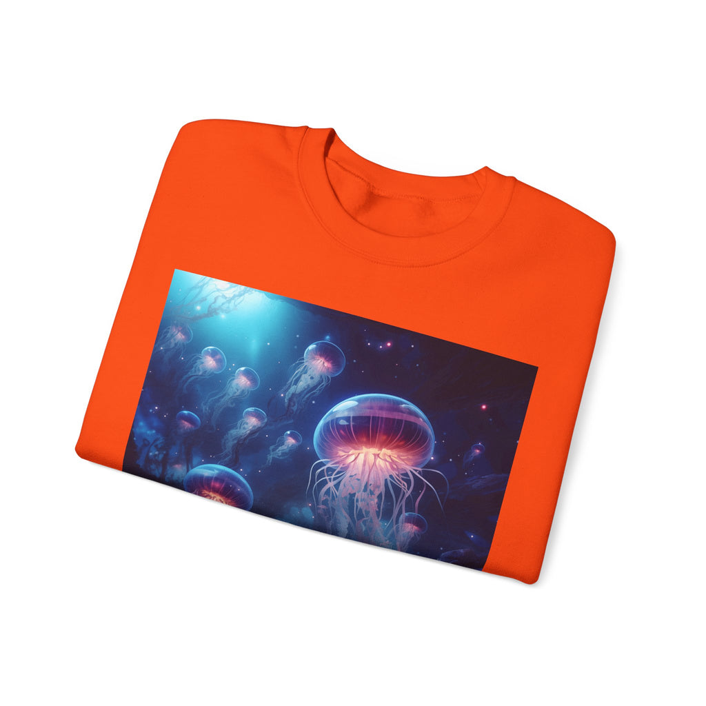Jellyfish in Space Unisex Heavy Blend Crewneck Sweatshirt