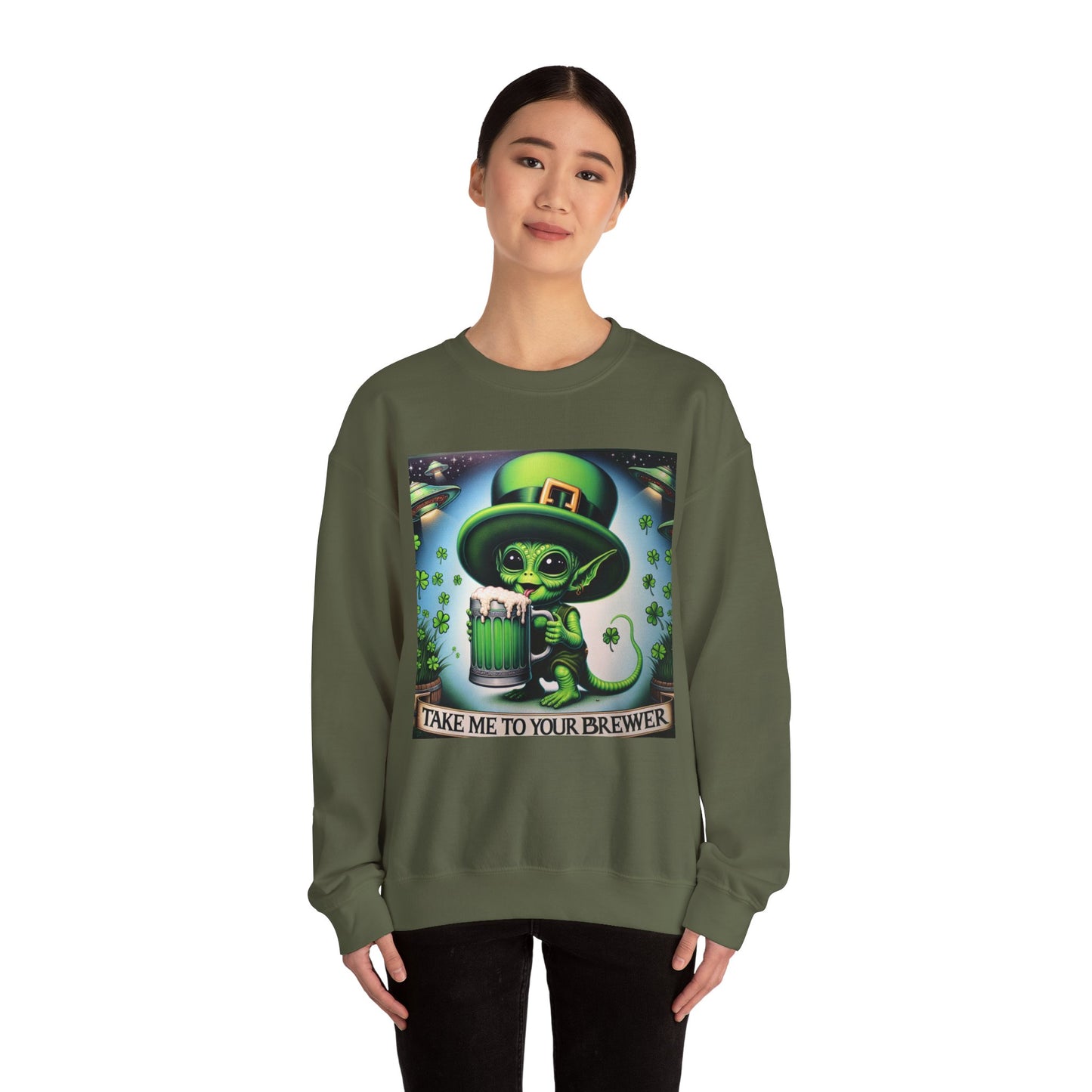 Take me to your Brewer Unisex Heavy Blend Crewneck Sweatshirt