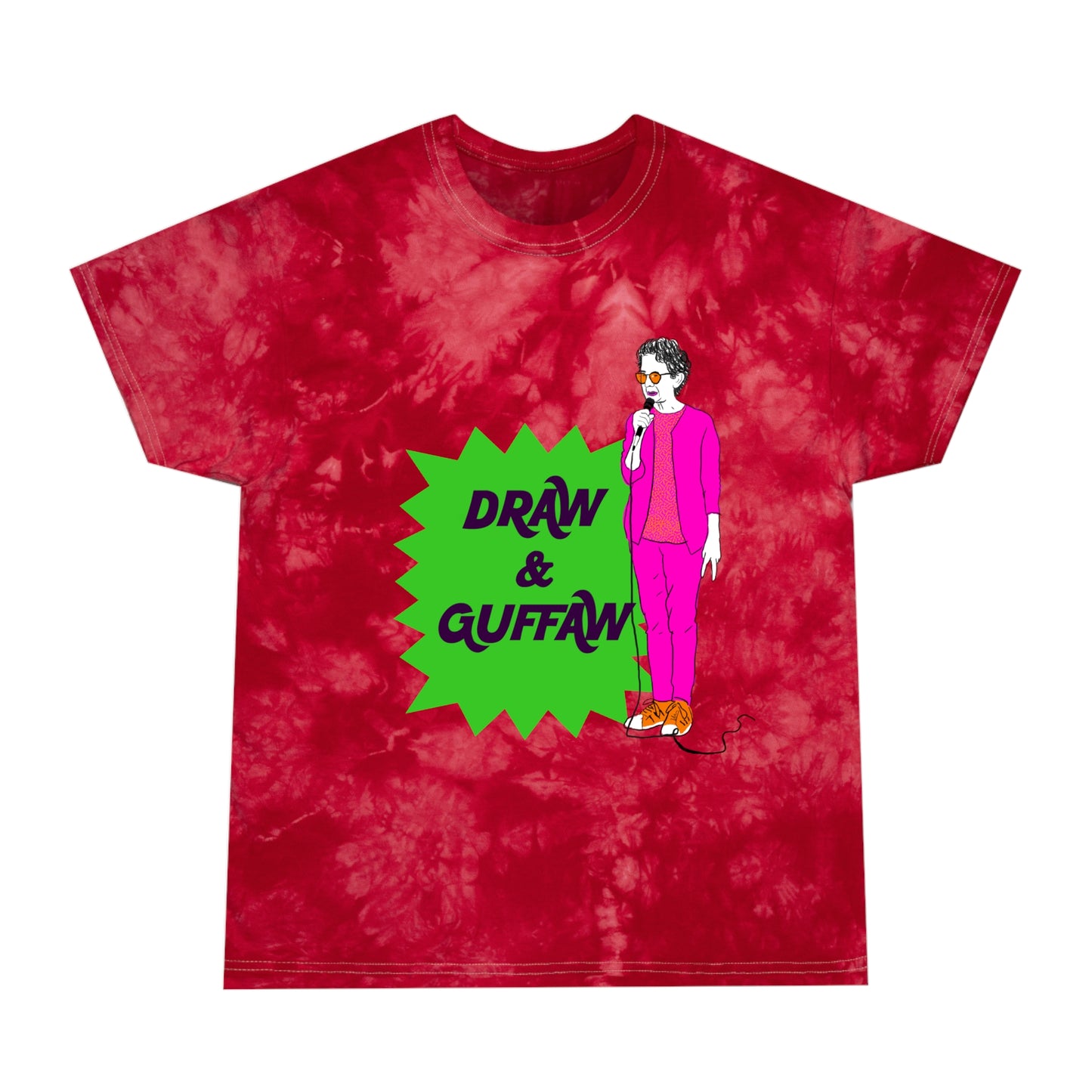 Draw and Guffaw Tie-Dye Tee, Crystal