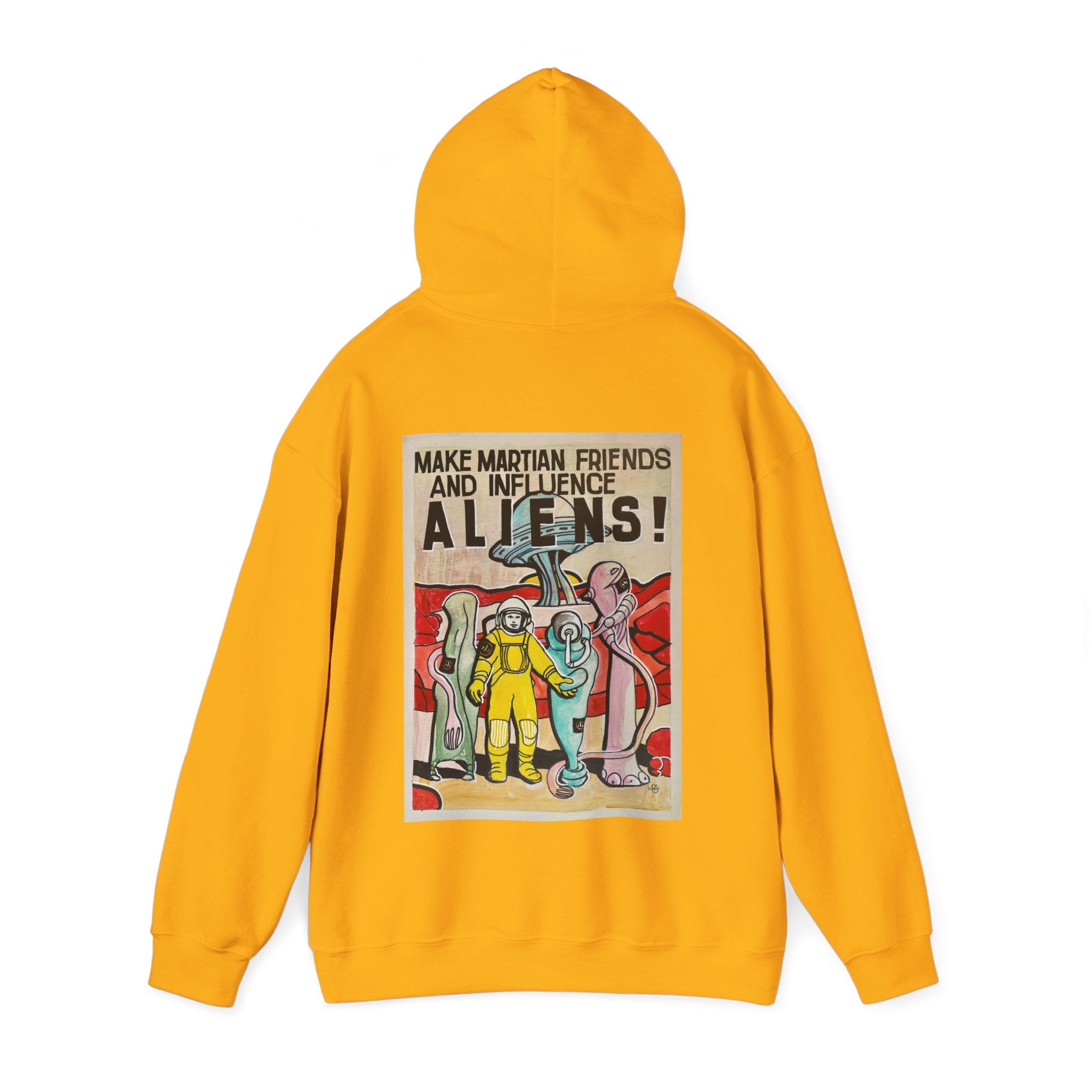 Mars Aliens Unisex Heavy Blend Hooded Sweatshirt