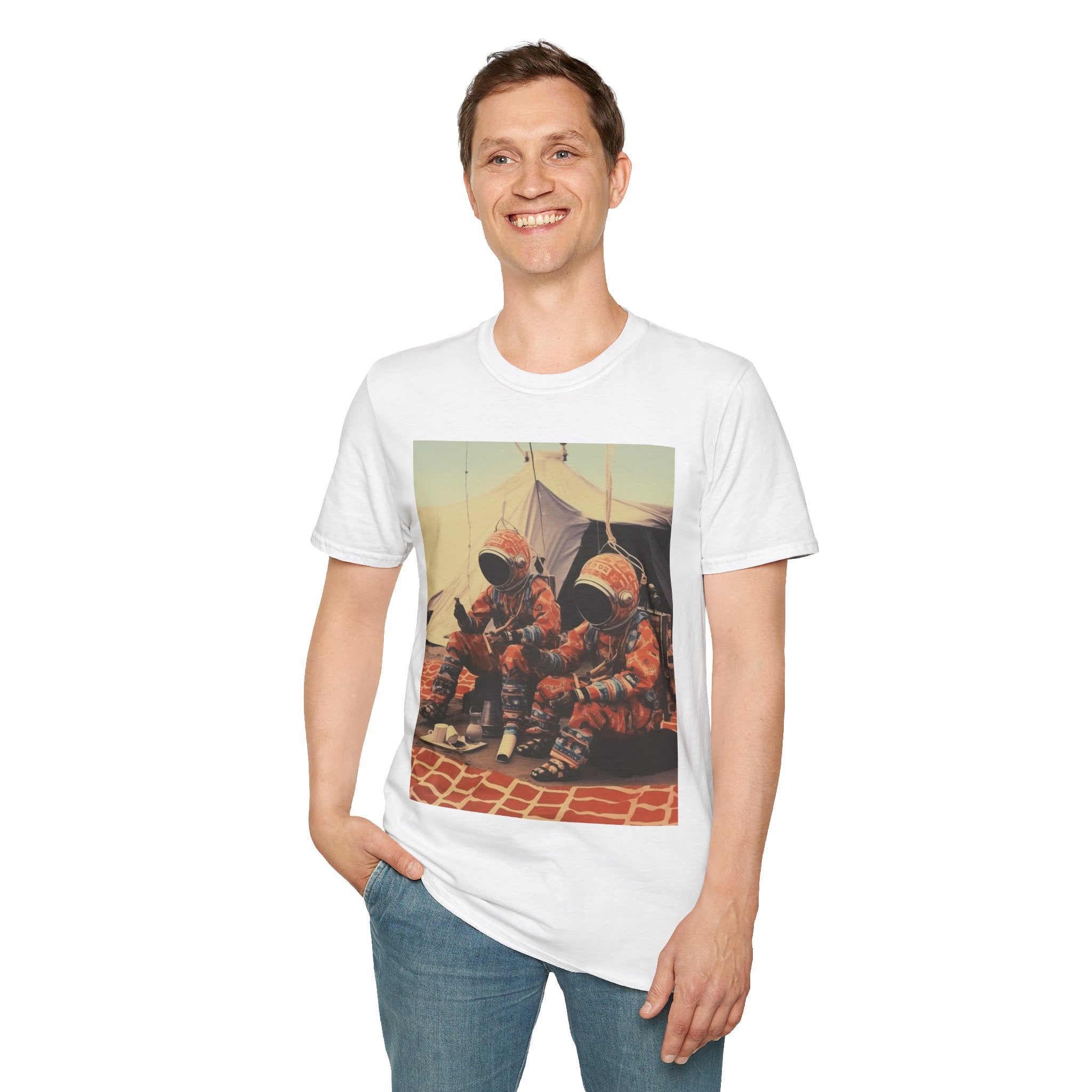 Martian African Print Unisex Softstyle T-Shirt