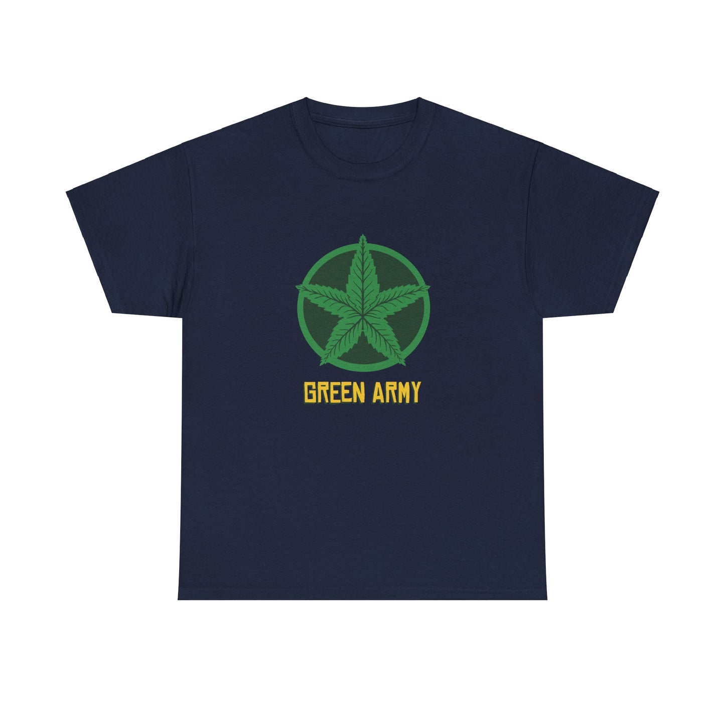 Green Army Star Logo Unisex Heavy Cotton Tee