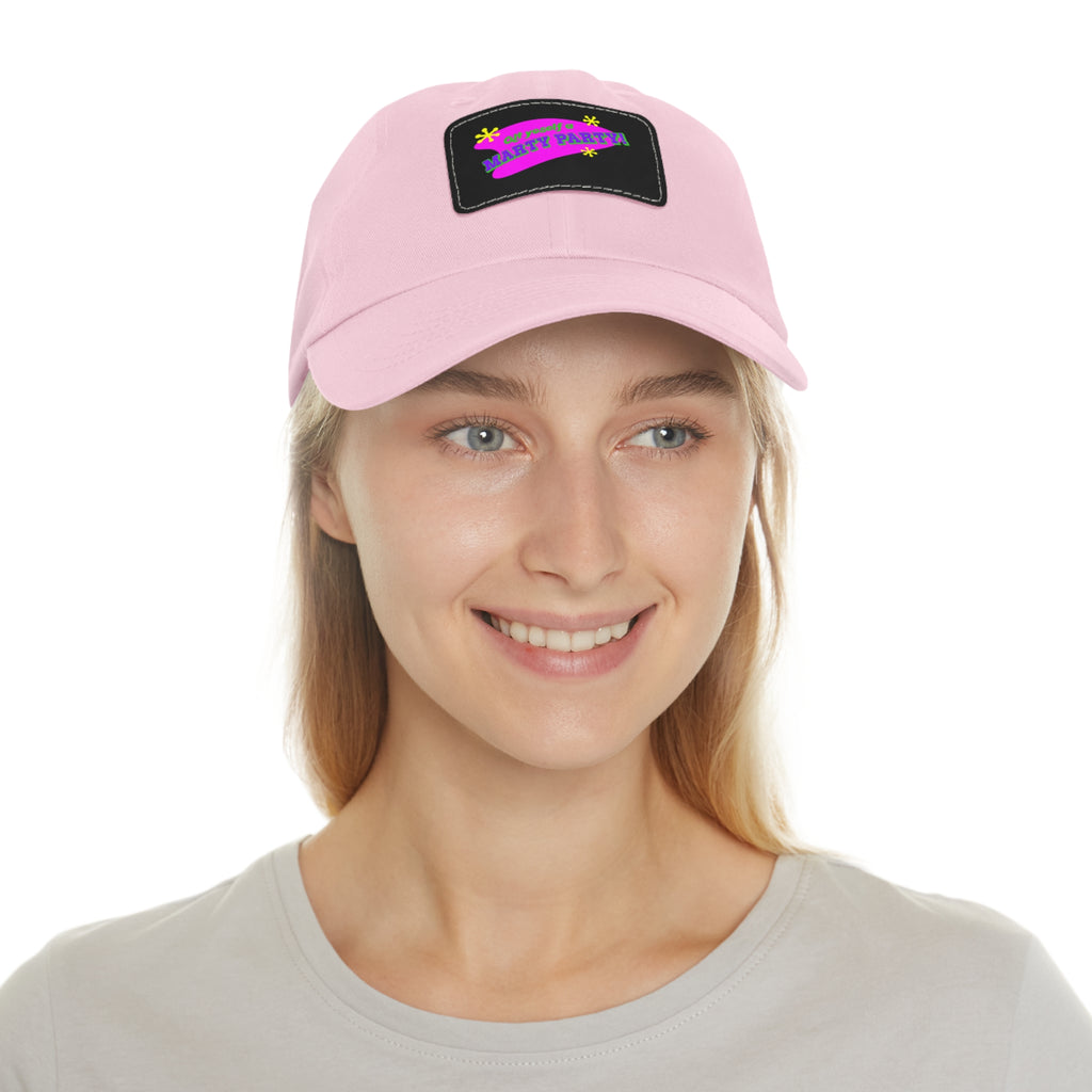Marty Party Dad Hat with Leather Patch (Rectangle)