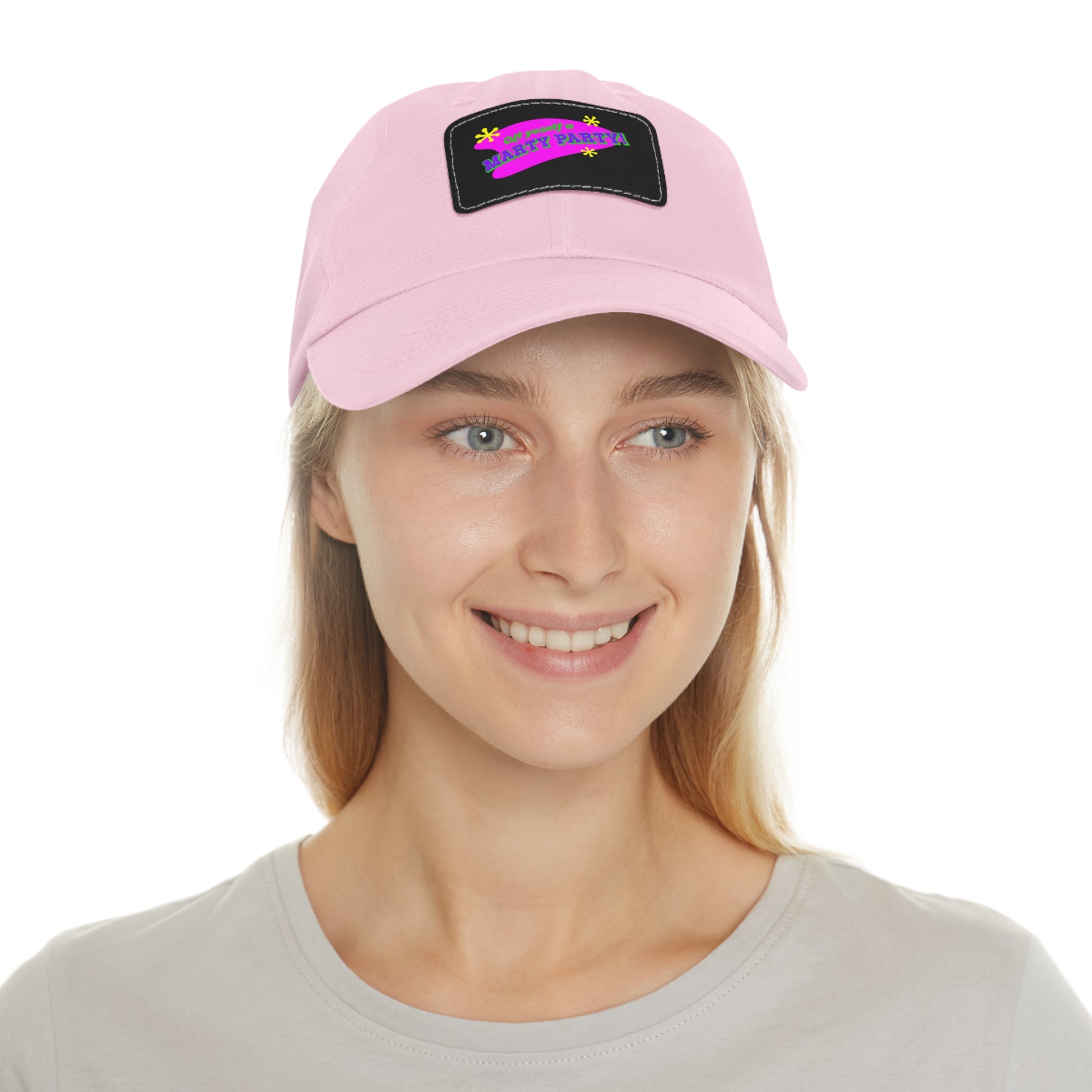 Marty Party Dad Hat with Leather Patch (Rectangle)