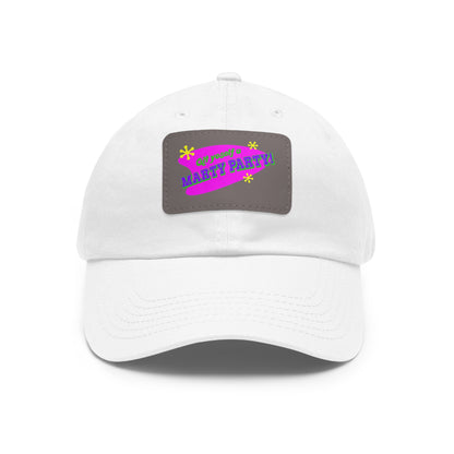Marty Party Dad Hat with Leather Patch (Rectangle)