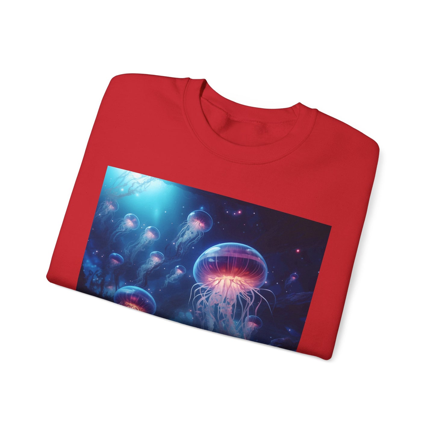 Jellyfish in Space Unisex Heavy Blend Crewneck Sweatshirt