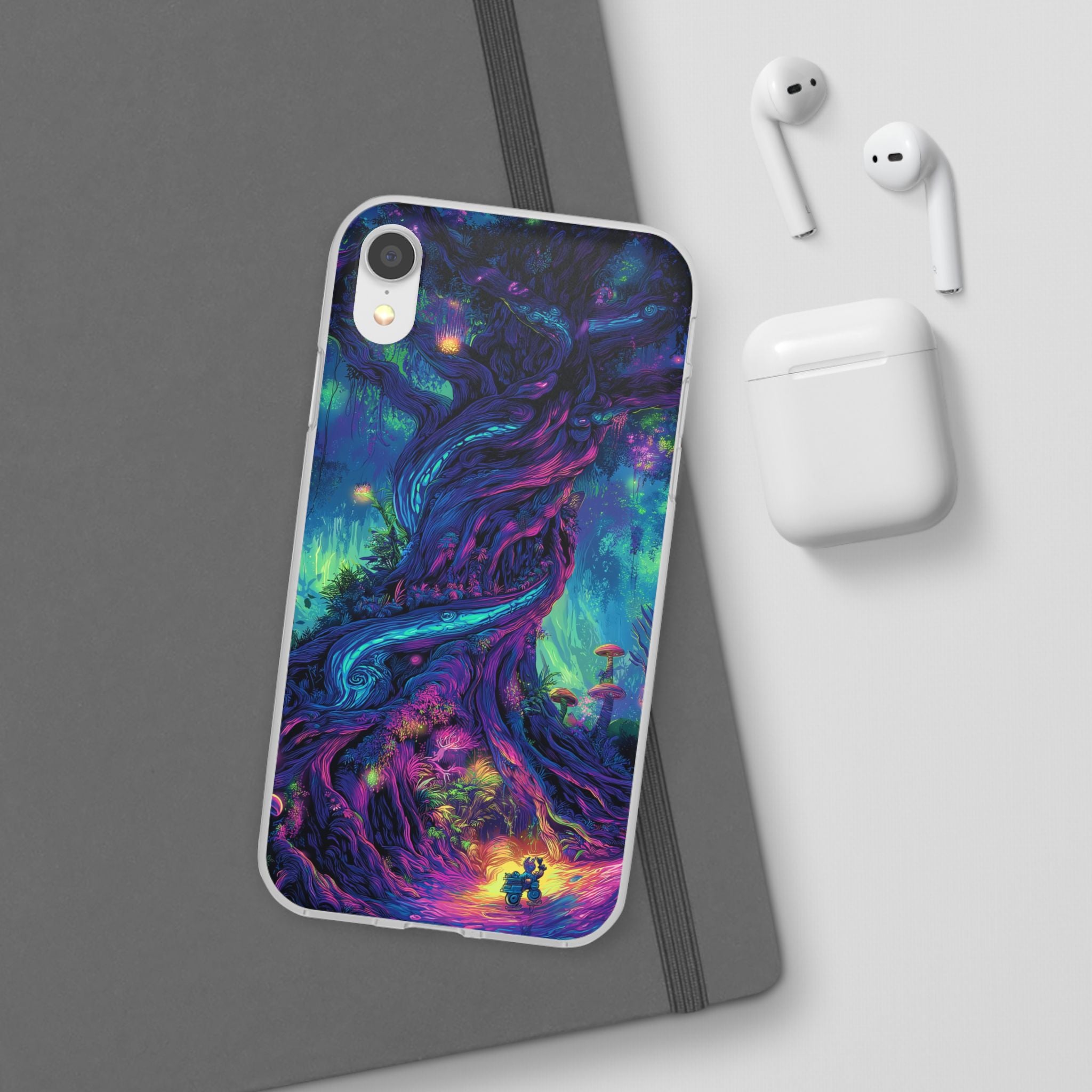 Psychedelic Tree Vibrant Fantasy Flexi Case - Enchanted Forest Design