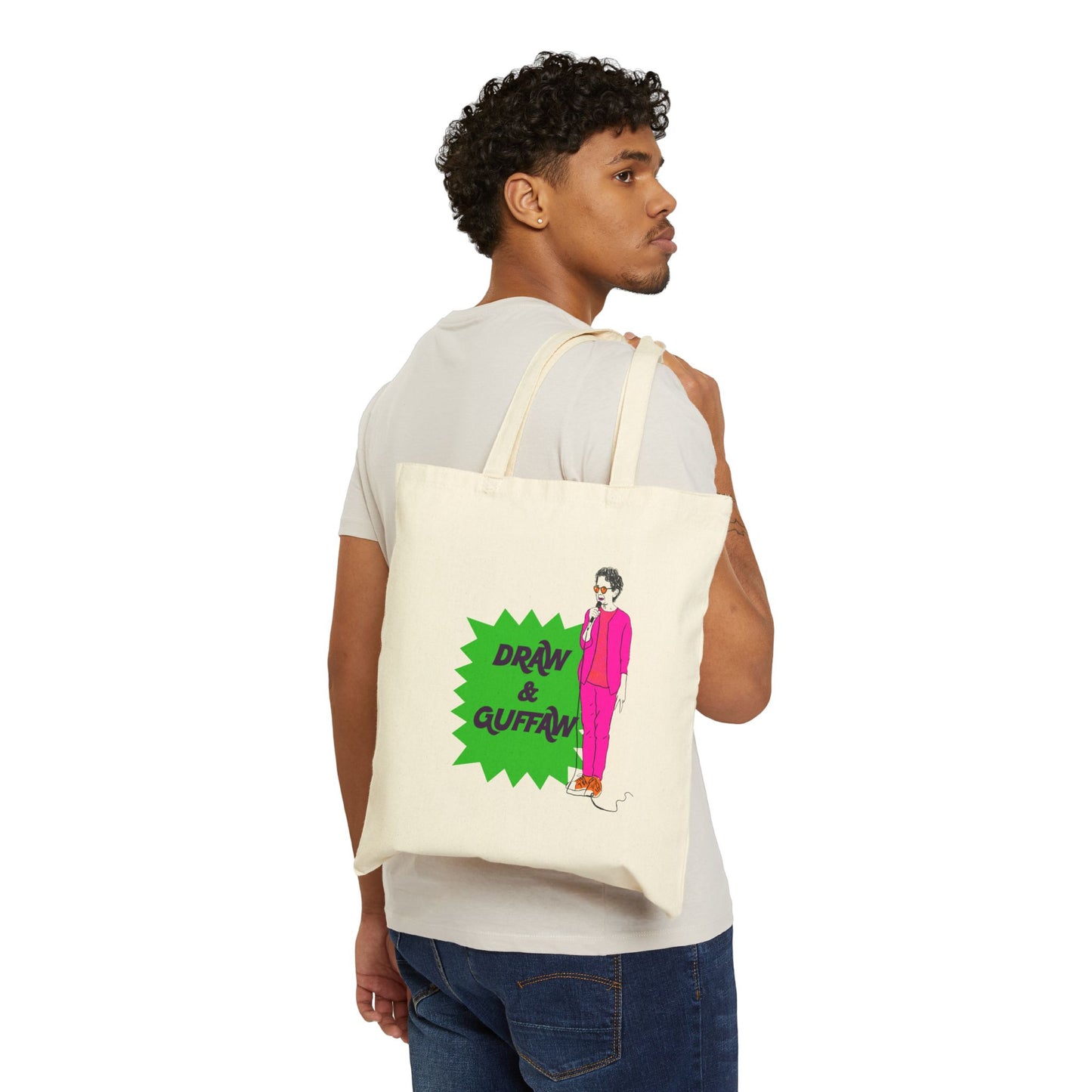 Draw & Guffaw Cotton Canvas Tote Bag