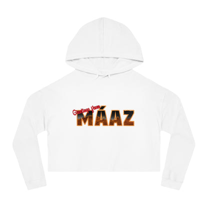 Mars Needs You Stylish Women’s Cropped Hooded Sweatshirt - 'Greetings From Maaz' & 'Mars Needs You' Design