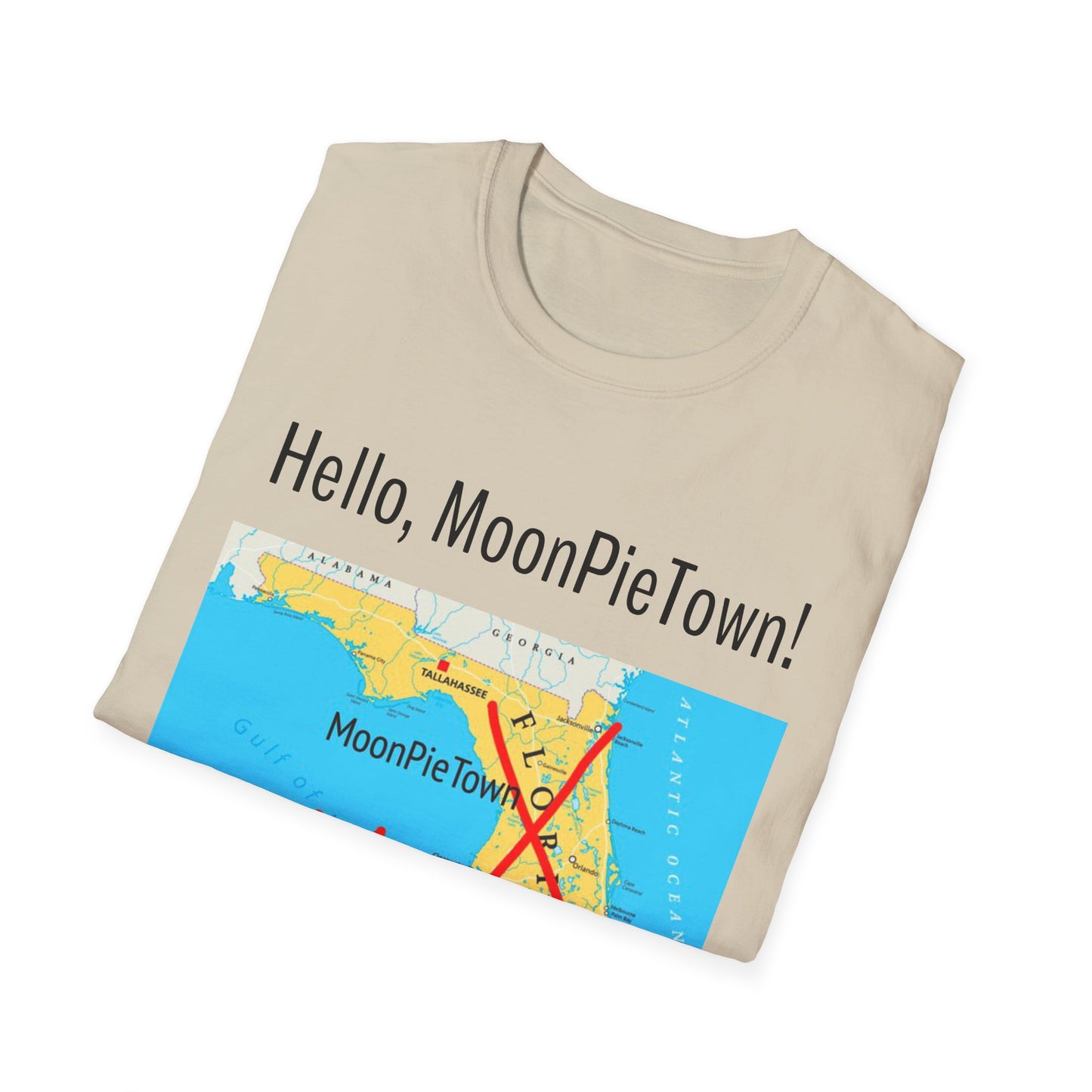 Hello MoonPieTown Unisex T-Shirt - Fun Florida Map Design