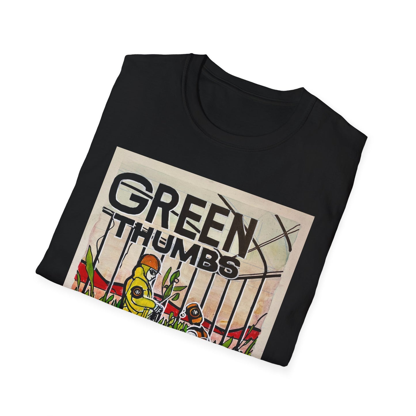 Martian Green Thumbs Unisex Softstyle T-Shirt