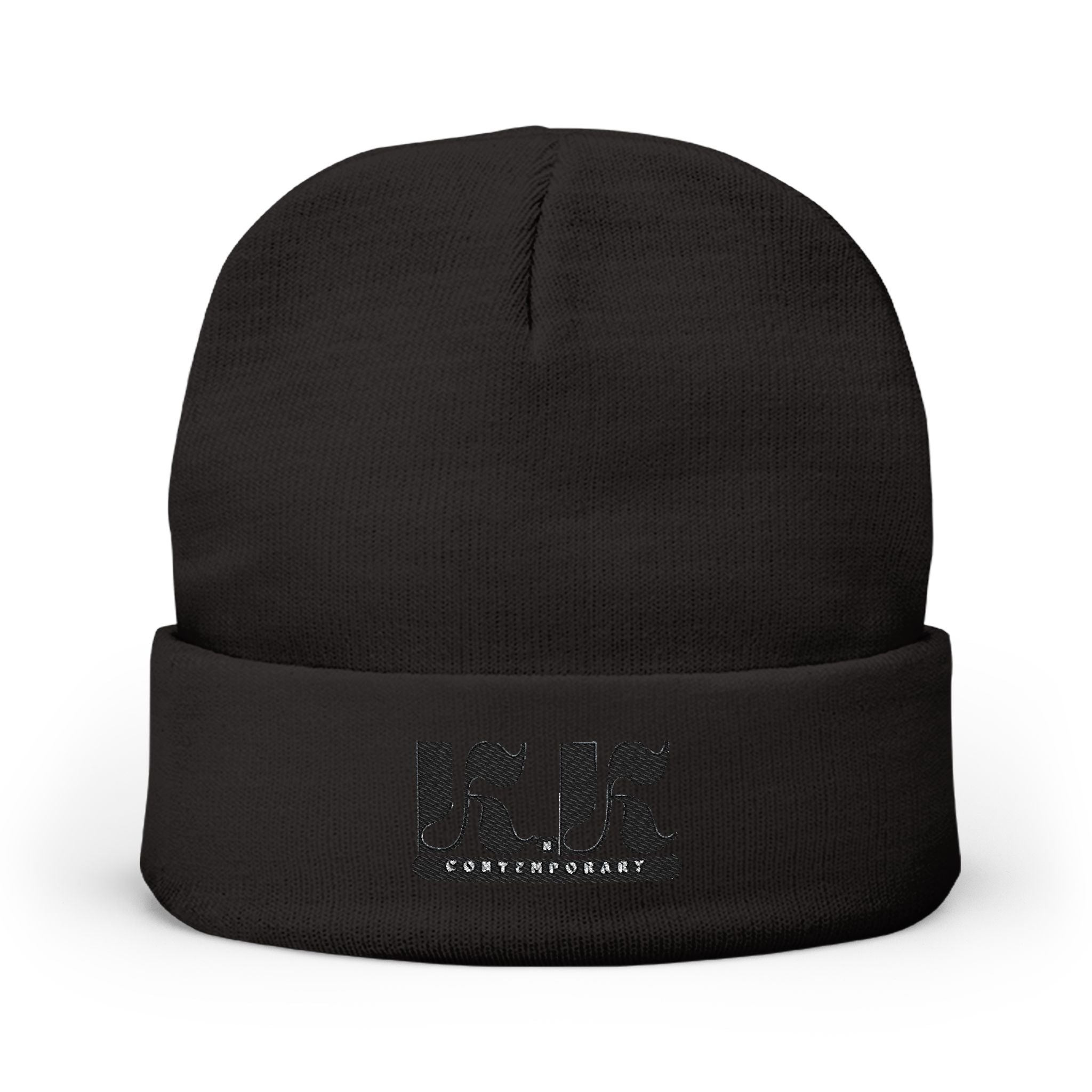 KnK Contemporary Embroidered Knit Beanie for Cozy Comfort