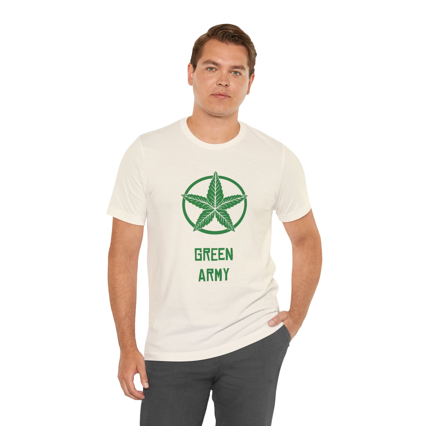 Green Army Star Unisex Jersey Short Sleeve Tee