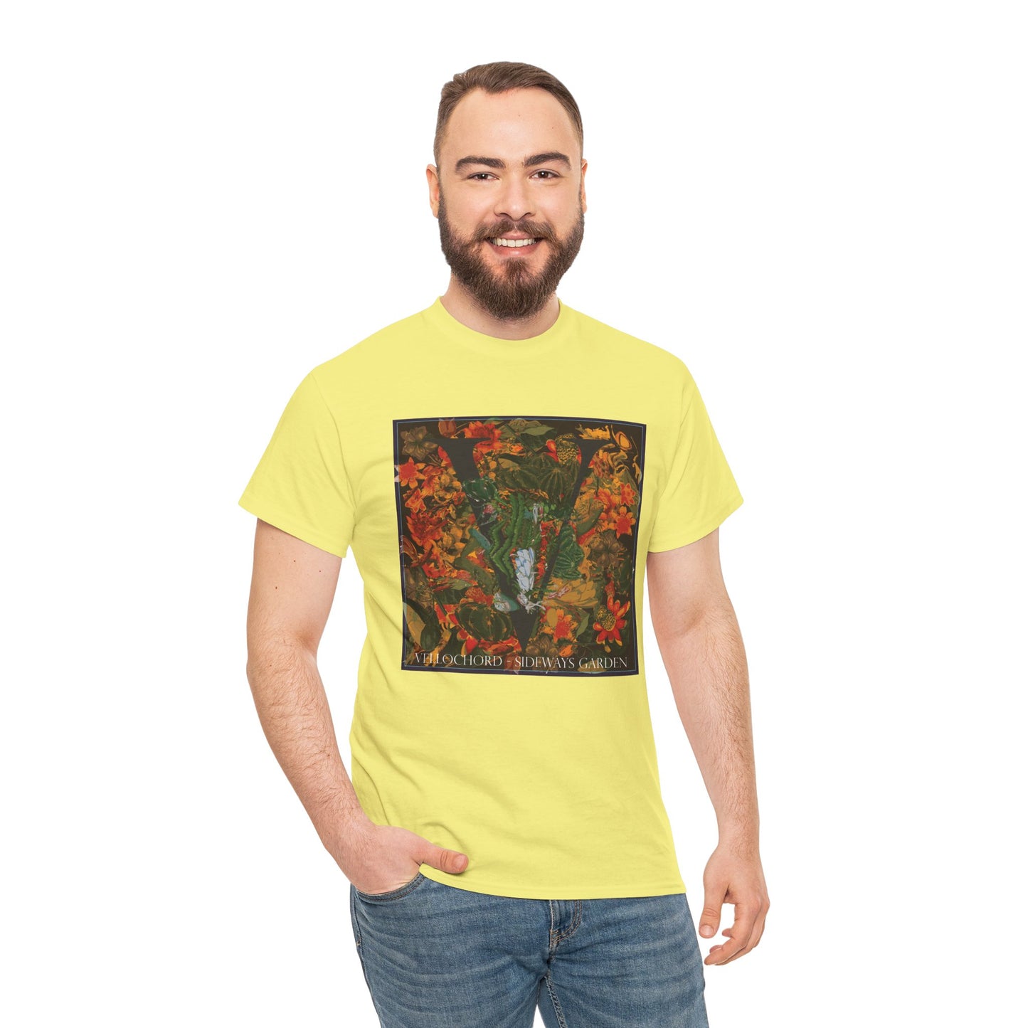 Official Vellochord Sideways Garden Unisex Heavy Cotton Tee