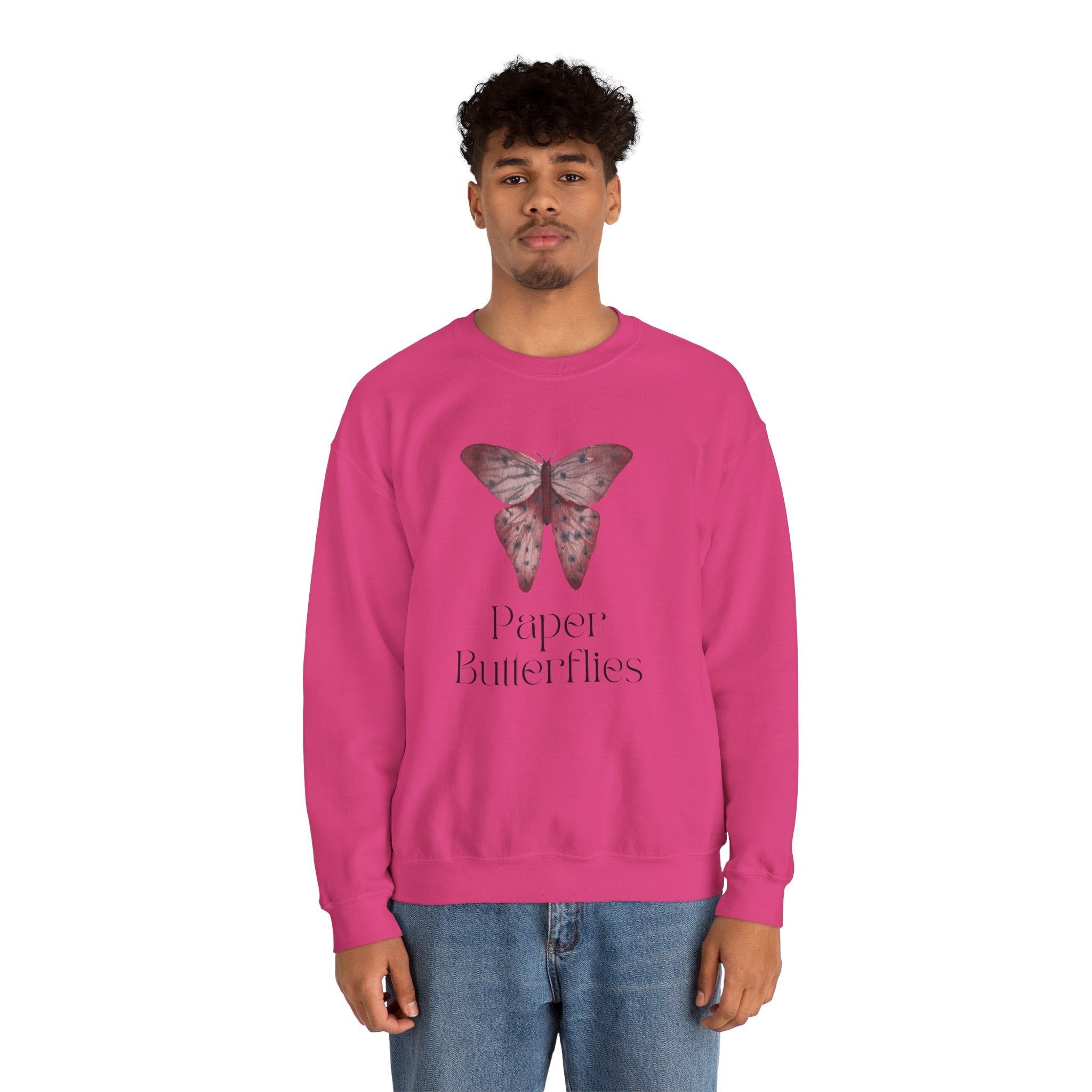 Paper Butterflies Unisex Heavy Blend Crewneck Sweatshirt
