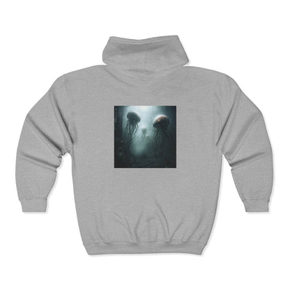 Alien Jellyfish Unisex Heavy Blend Full Zip Hooded Sweatshirt