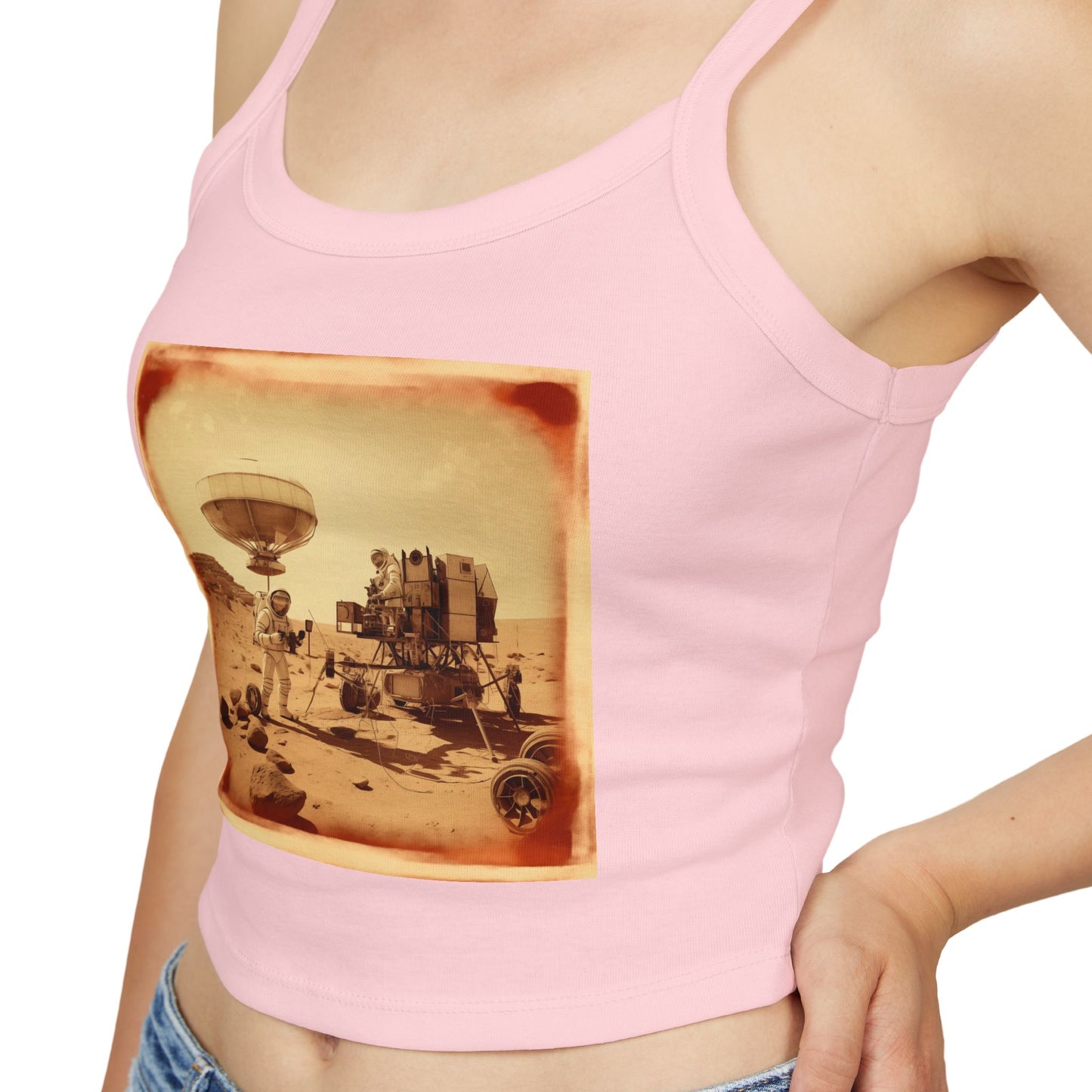 Martian Polaroid Women's Spaghetti Strap Tank Top