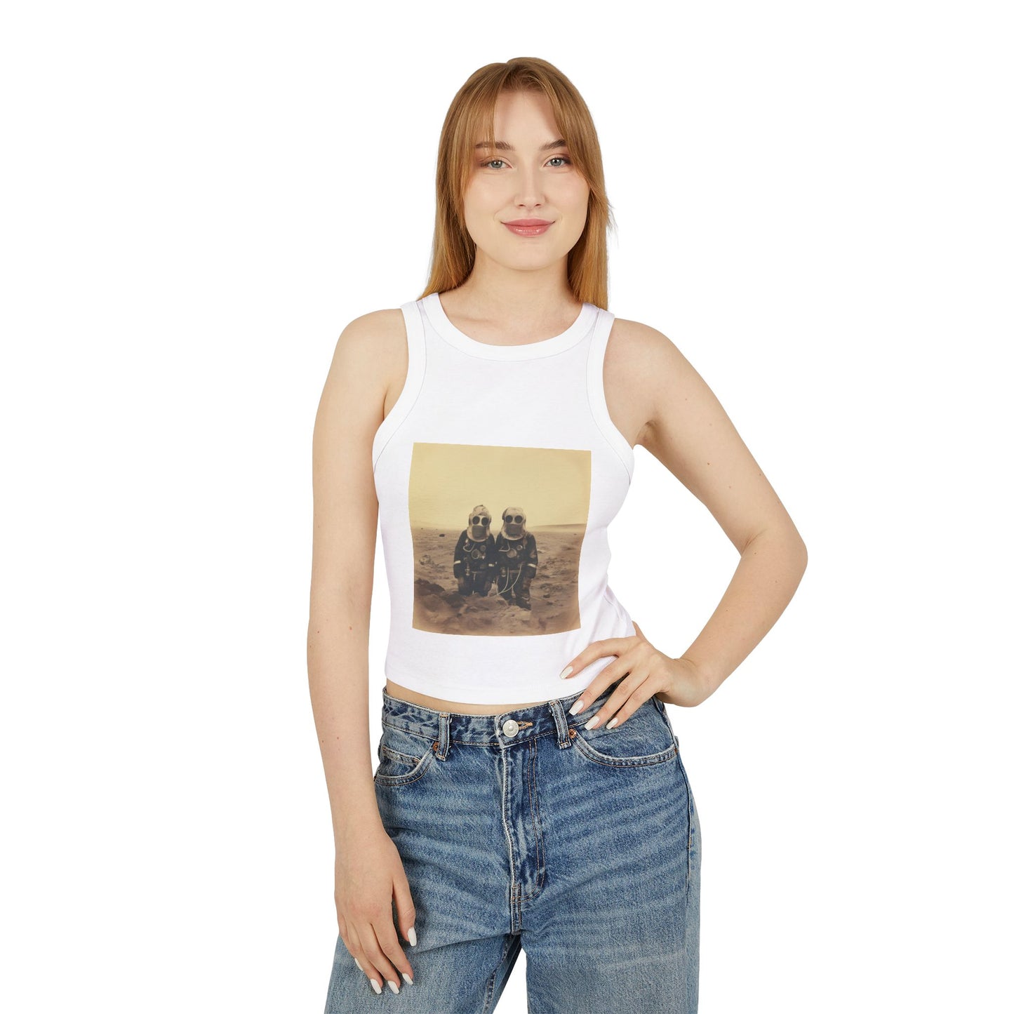 Mars Martians Racer Tank Top for Women - Unique Summer Style