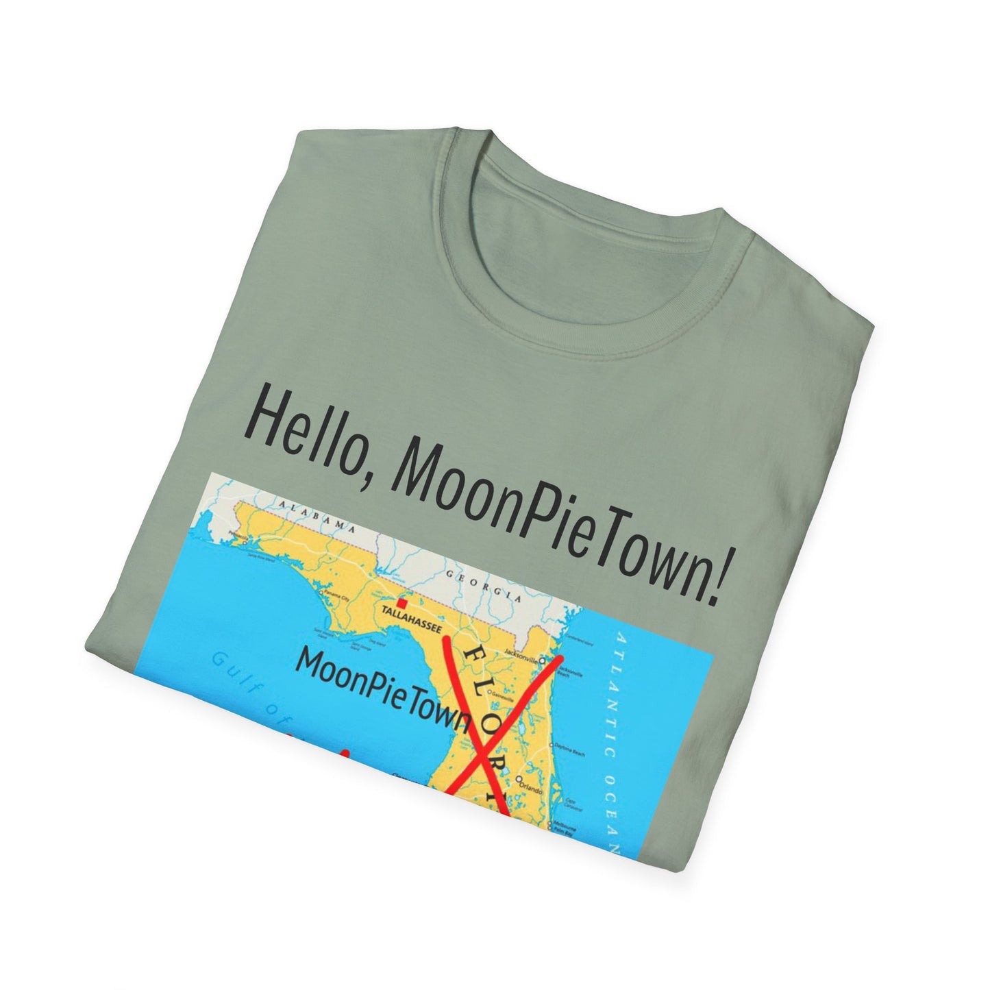 Hello MoonPieTown Unisex T-Shirt - Fun Florida Map Design