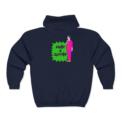 Draw & Gaffaw Loren K Little Old Lesbian Edition Unisex Heavy Blend Full Zip Hooded Sweatshirt