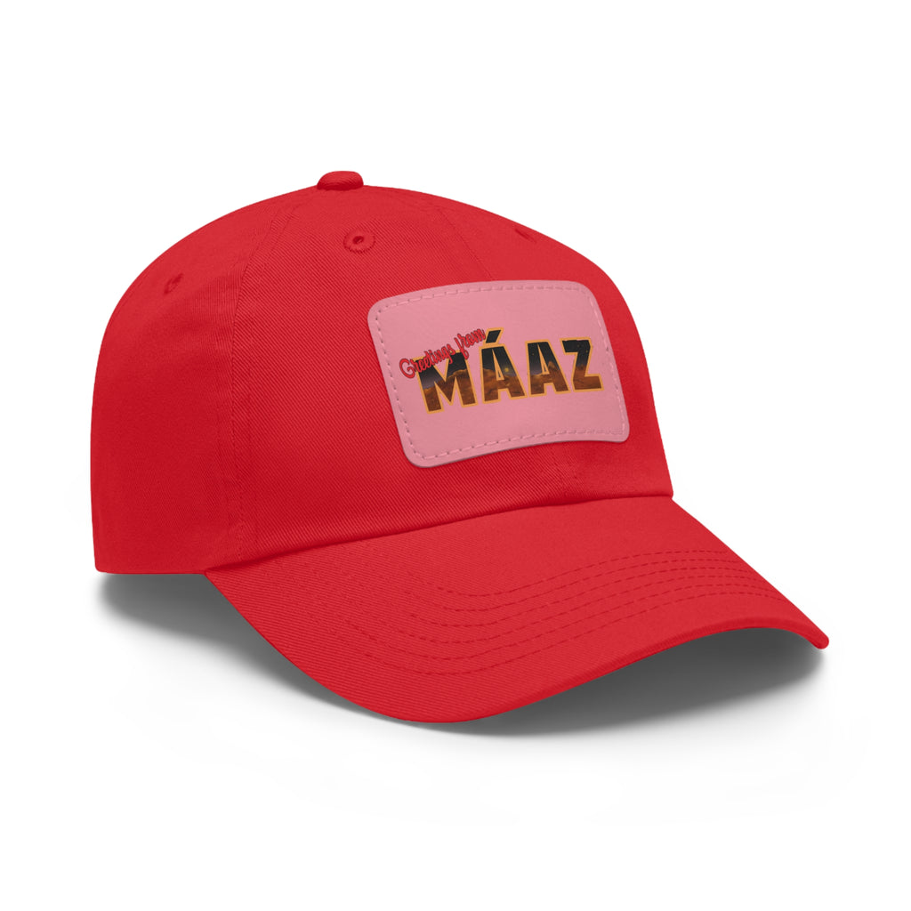 Greetings from Máaz Dad Hat with Leather Patch (Rectangle)