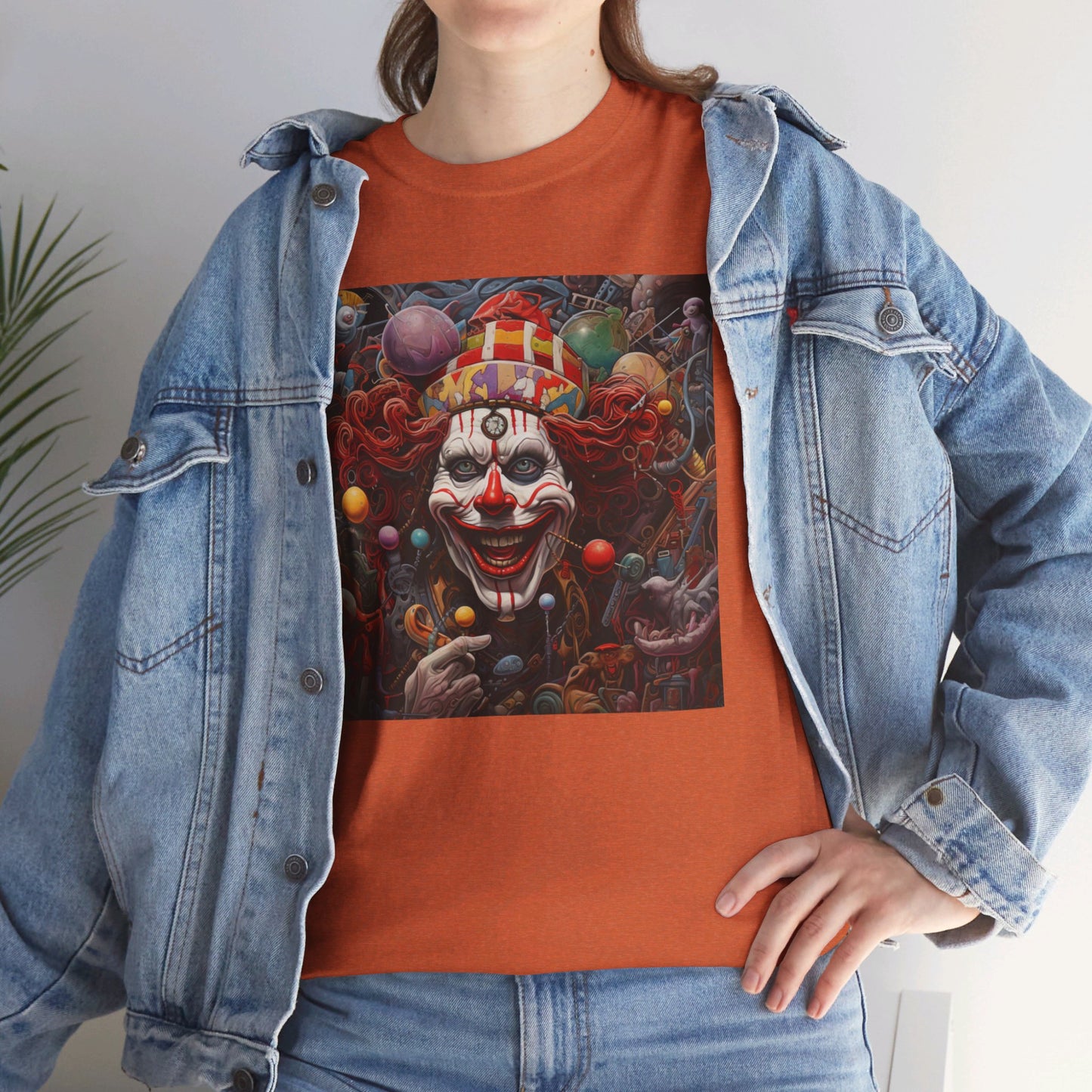 Clown Mutiny Face Unisex Heavy Cotton Tee