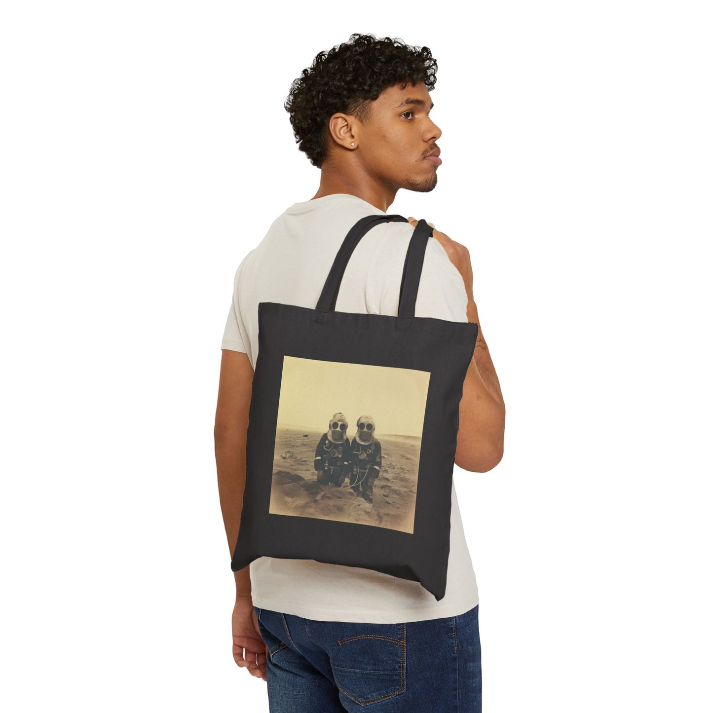 Mars Martians Cotton Canvas Tote Bag