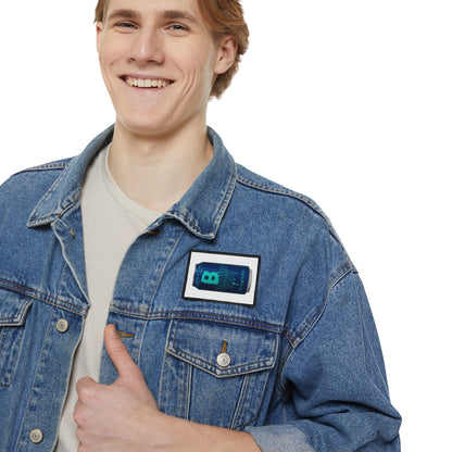 Brain Rot Soda Can Iron-On Patch — Retro Blue Beverage Can Patch for Jackets & Backpacks