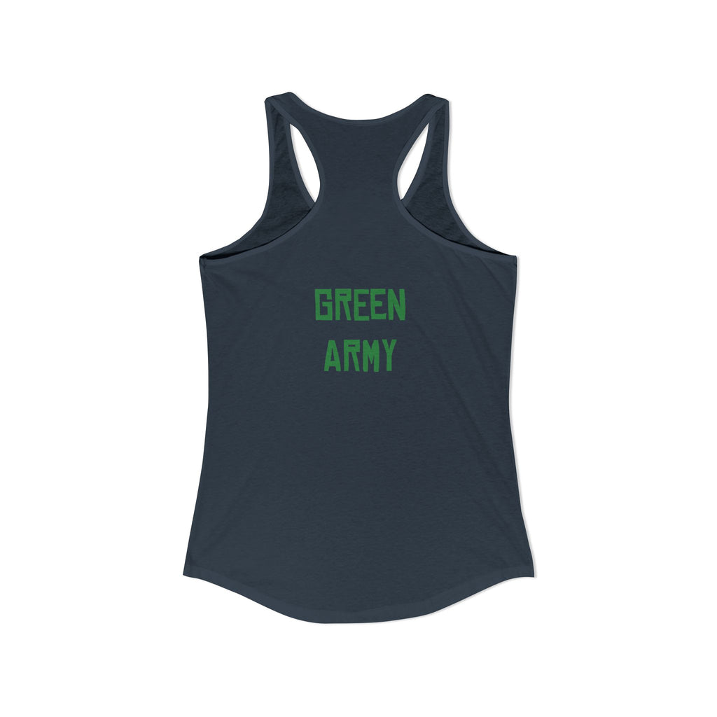 Green Army Star Leaf Women's Ideal Racerback Tank