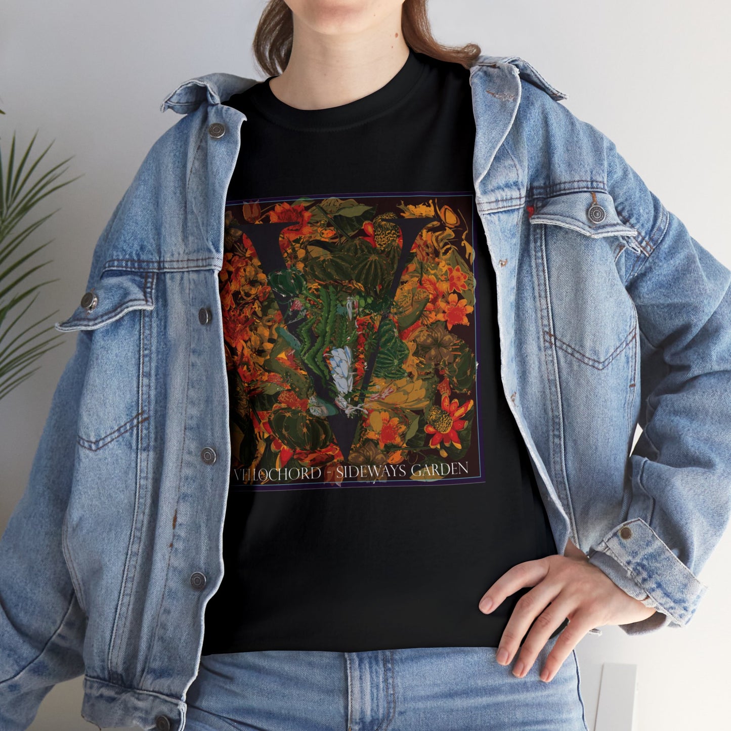 Official Vellochord Sideways Garden Unisex Heavy Cotton Tee