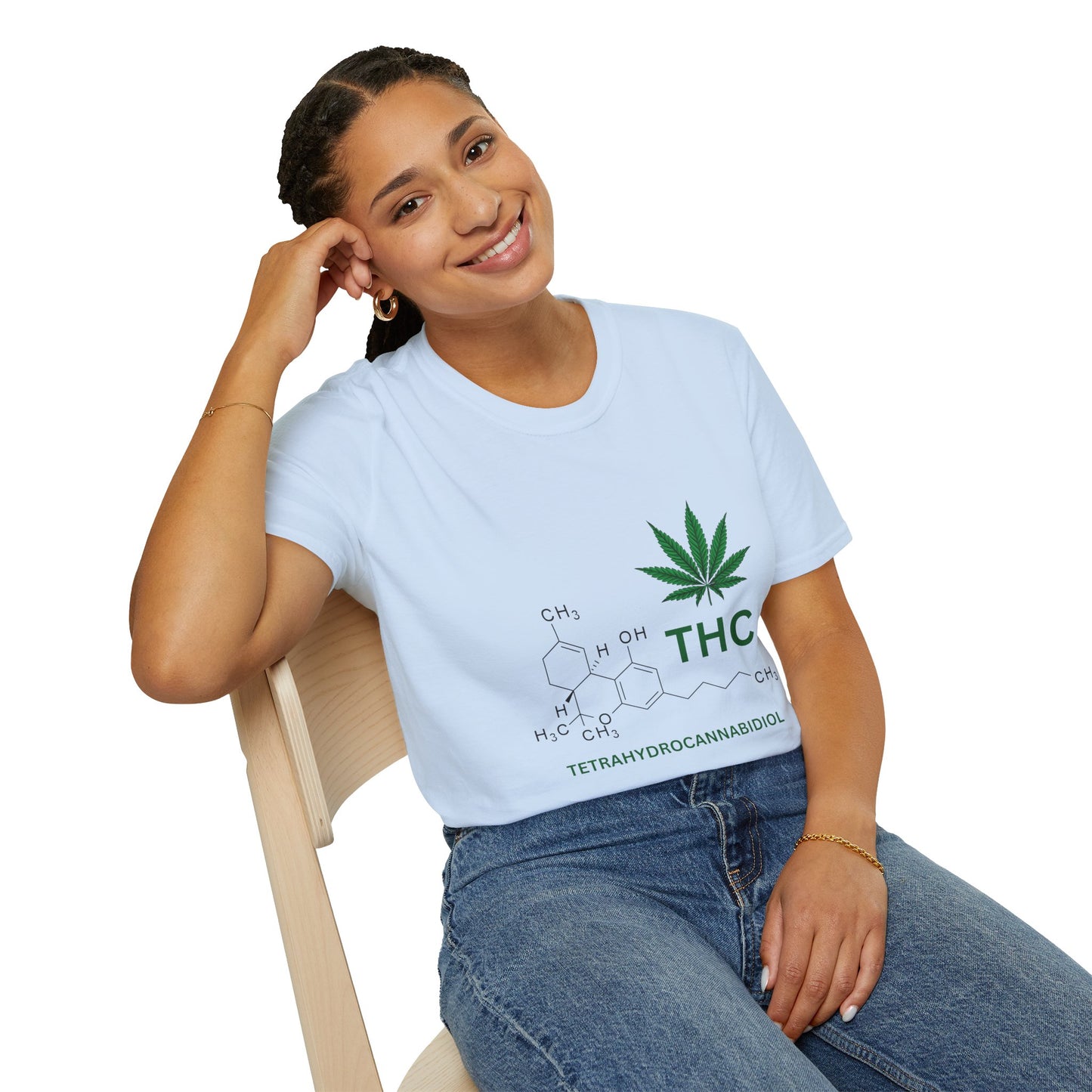 THC Molecule Unisex Softstyle T-Shirt