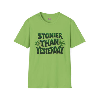 Stoner Vibes Unisex Softstyle T-Shirt - 'Stoner Than Yesterday' Graphic Tee