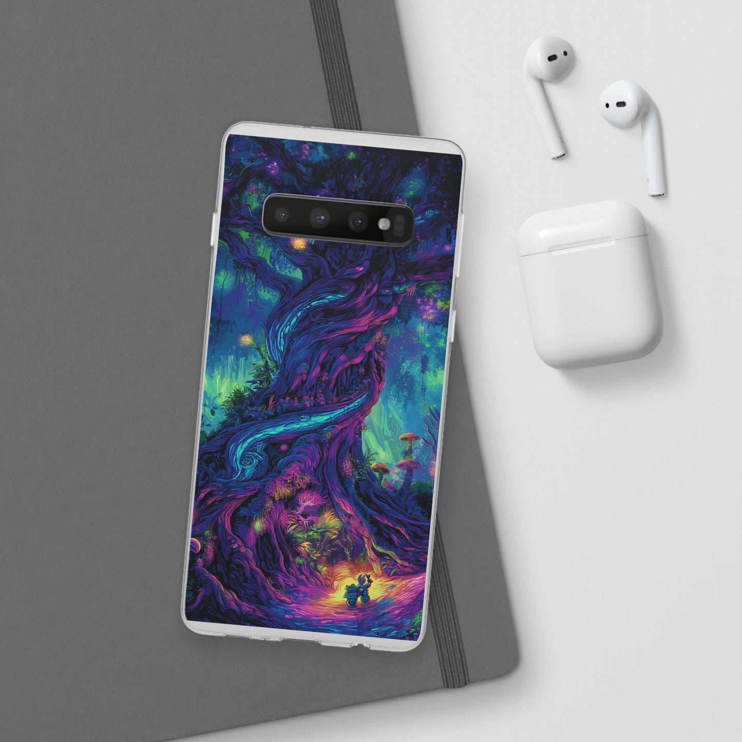 Psychedelic Tree Vibrant Fantasy Flexi Case - Enchanted Forest Design