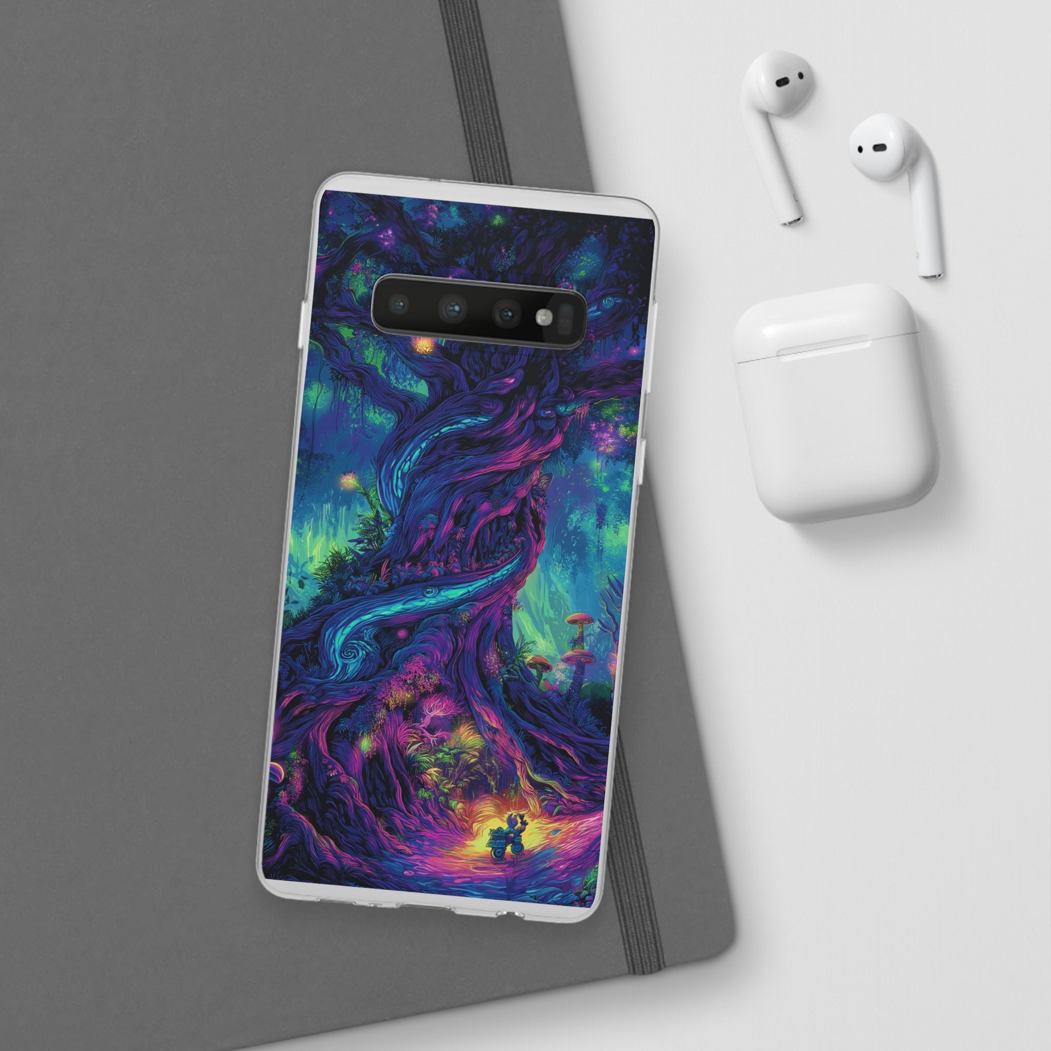 Psychedelic Tree Vibrant Fantasy Flexi Case - Enchanted Forest Design