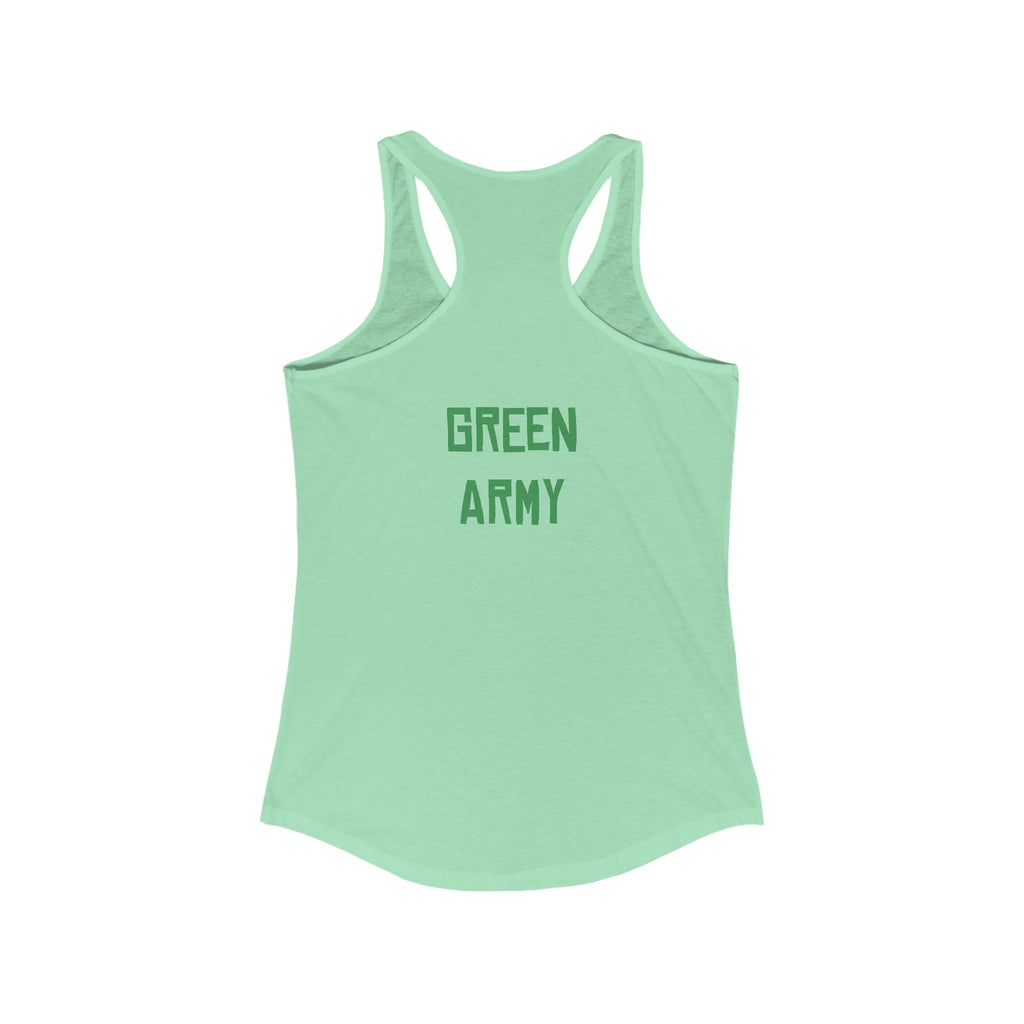 Green Army Star Leaf Women's Ideal Racerback Tank