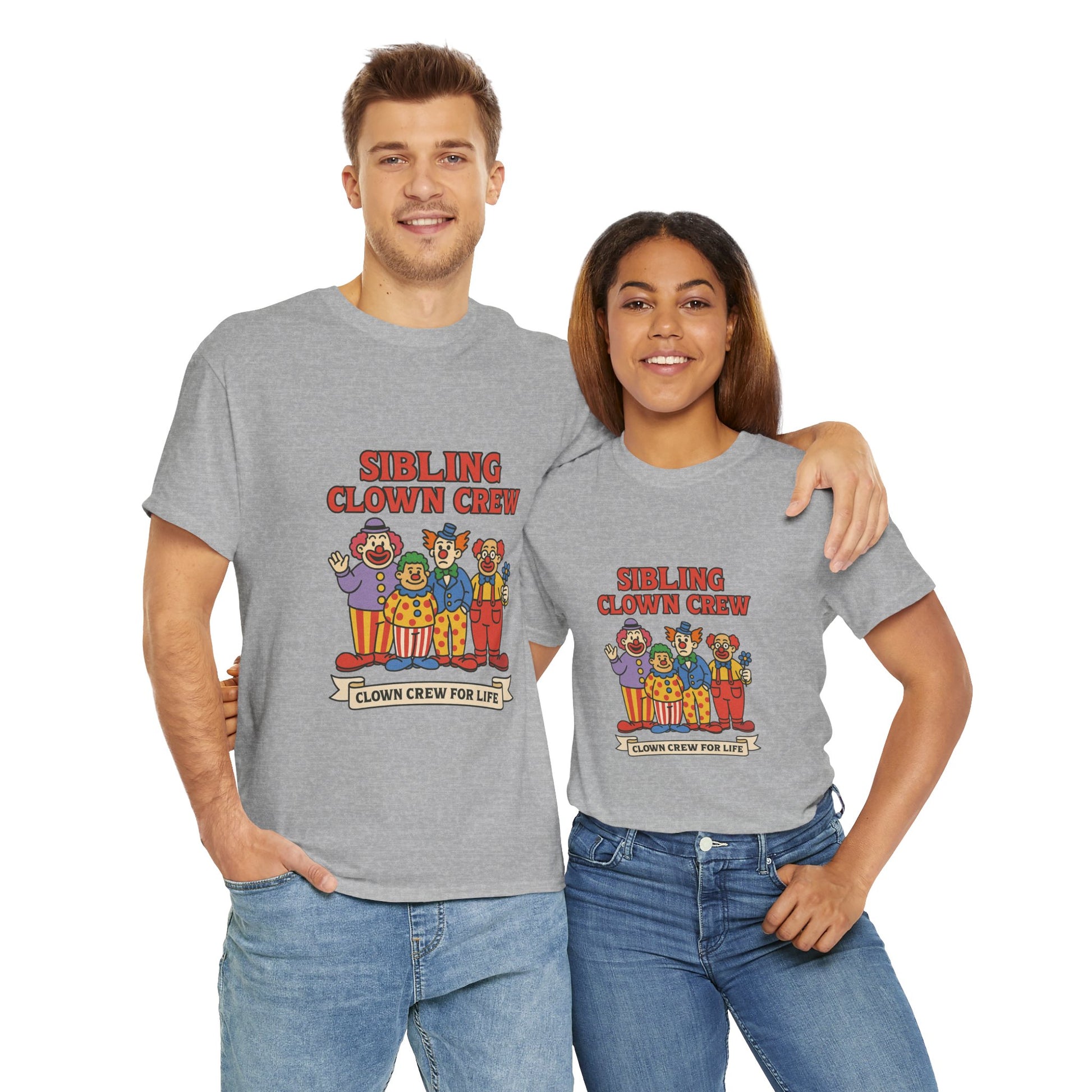 Clown Siblings Unisex Heavy Cotton Tee